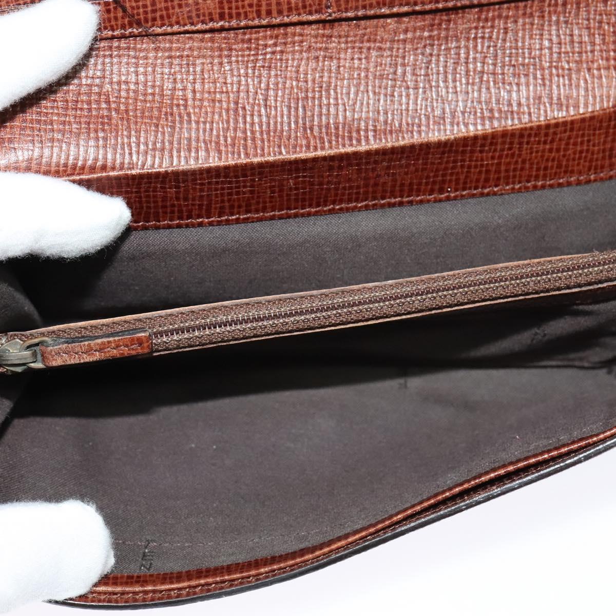 FENDI Zucca Canvas Zucchino Canvas Wallet 2Set Black Brown Navy Auth bs25082