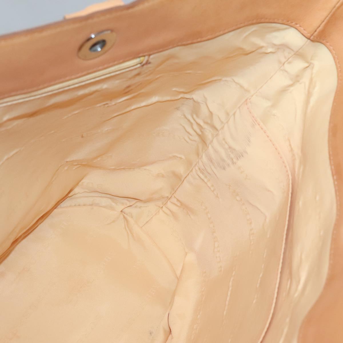 BURBERRY Shoulder Bag Canvas White Silver Auth bs25096