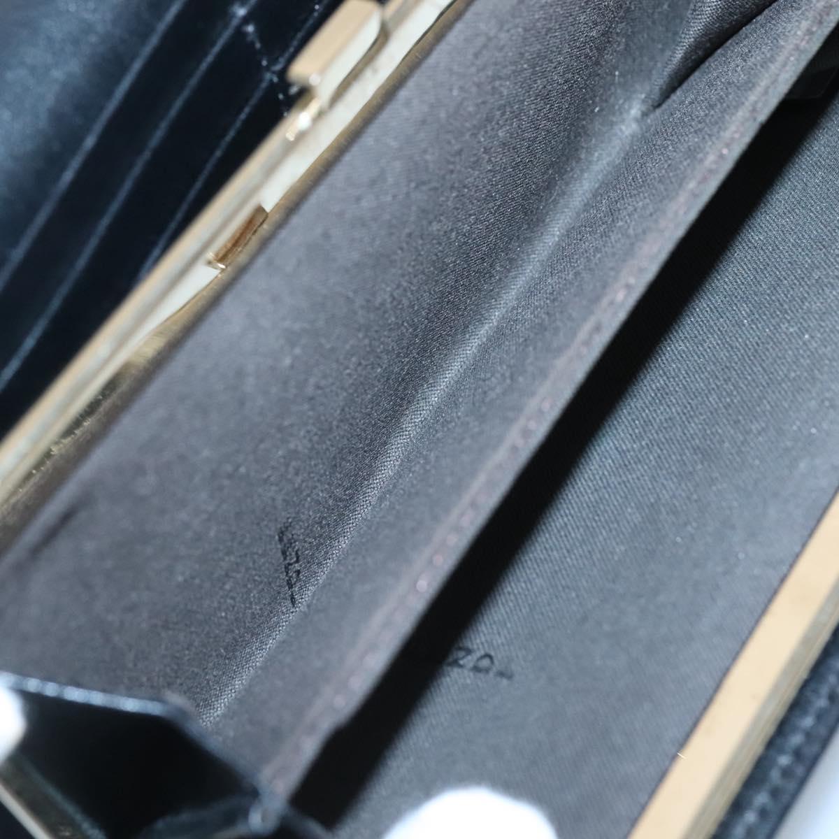 FENDI Zucchino Canvas Long Wallet Black Auth bs25132