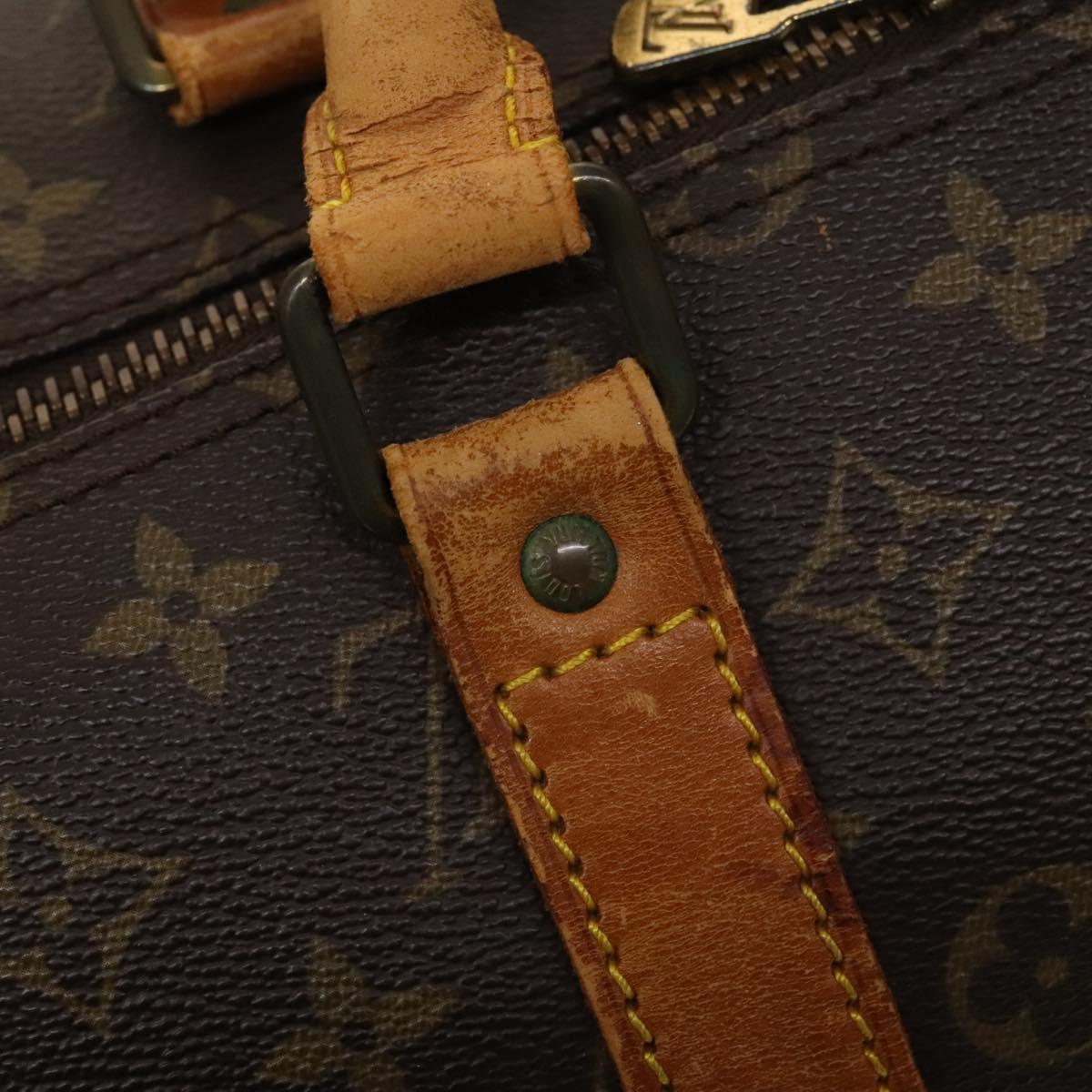 LOUIS VUITTON Monogram Keepall 55 Boston Bag M41424 LV Auth bs25156