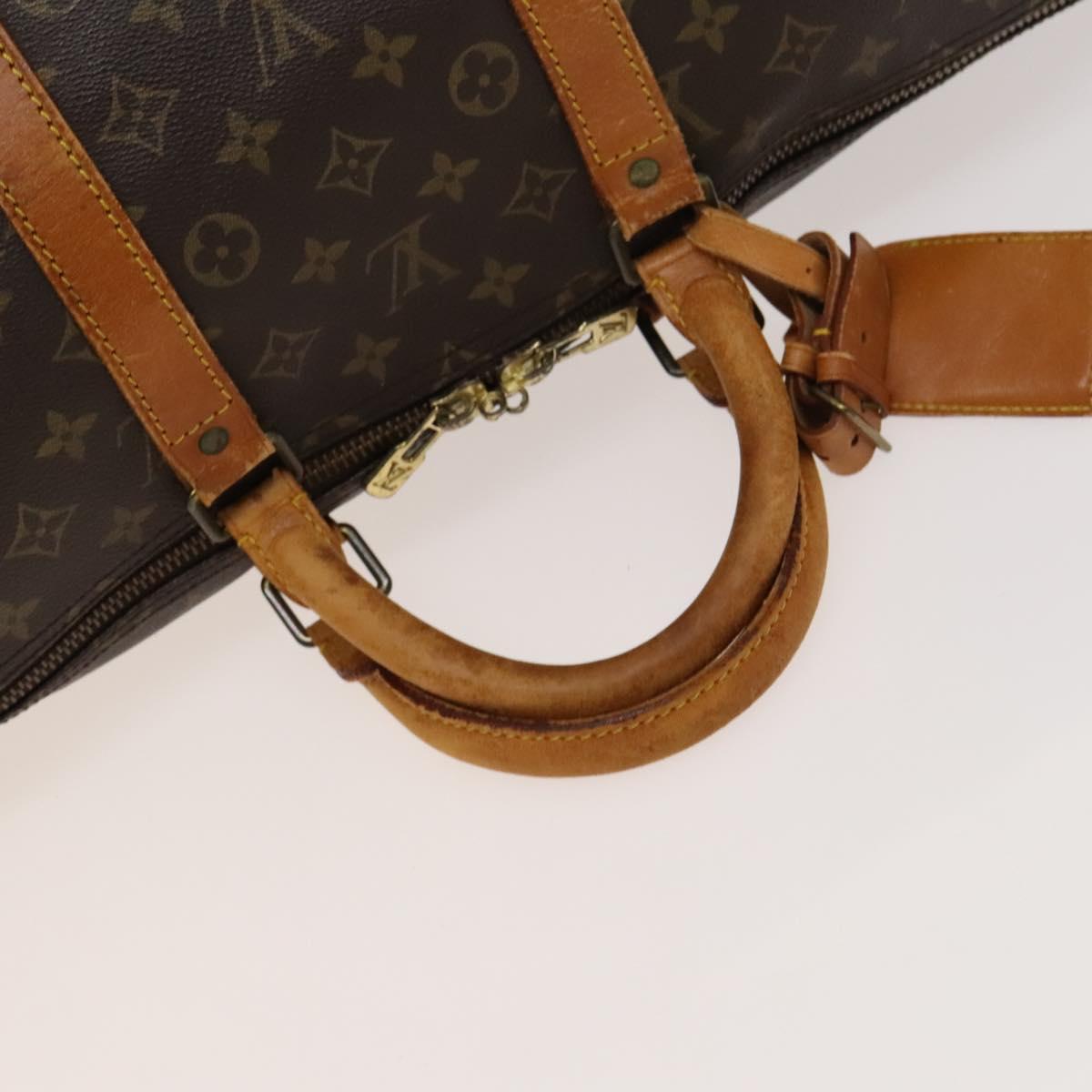 LOUIS VUITTON Monogram Keepall 55 Boston Bag M41424 LV Auth bs25156