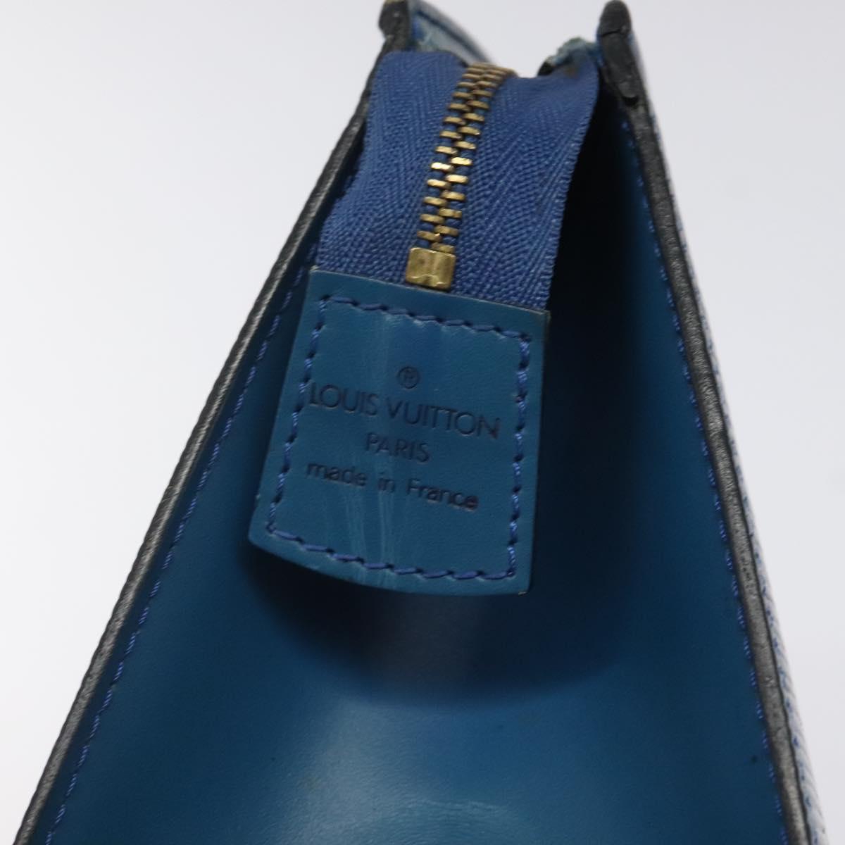 LOUIS VUITTON Epi Trousse Crete Pouch Blue M48405 LV Auth bs25169