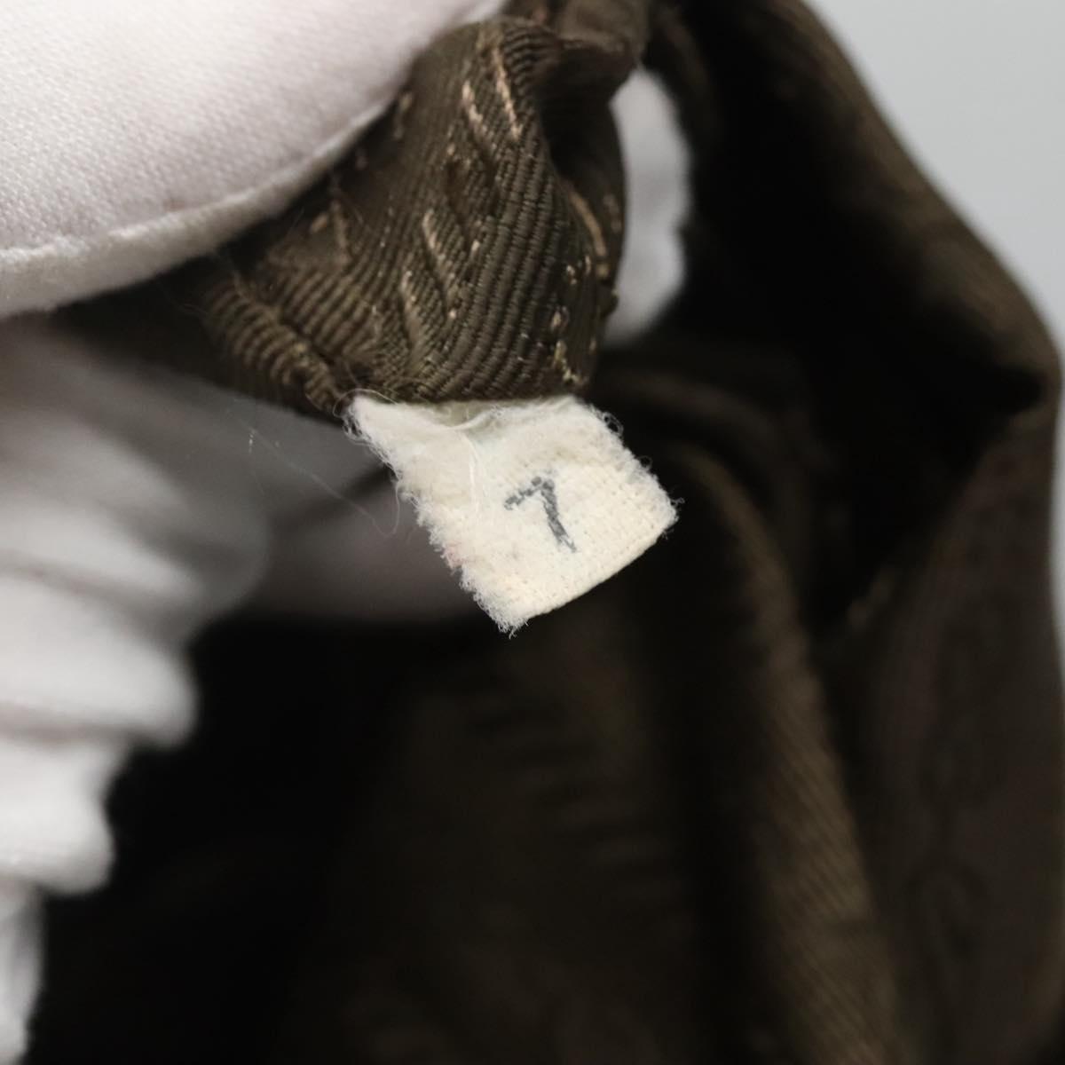 PRADA Shoulder Bag Nylon Khaki Gold Auth bs25176