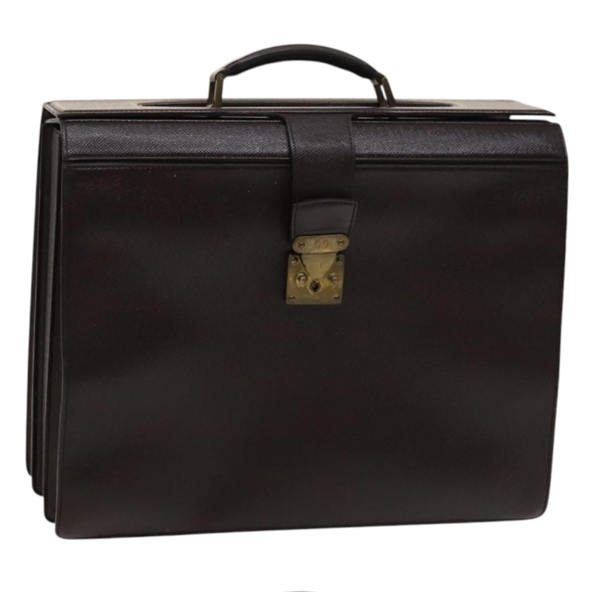 LOUIS VUITTON Taiga Leather Ural Briefcase Acajou M30026 LV Auth bs25184