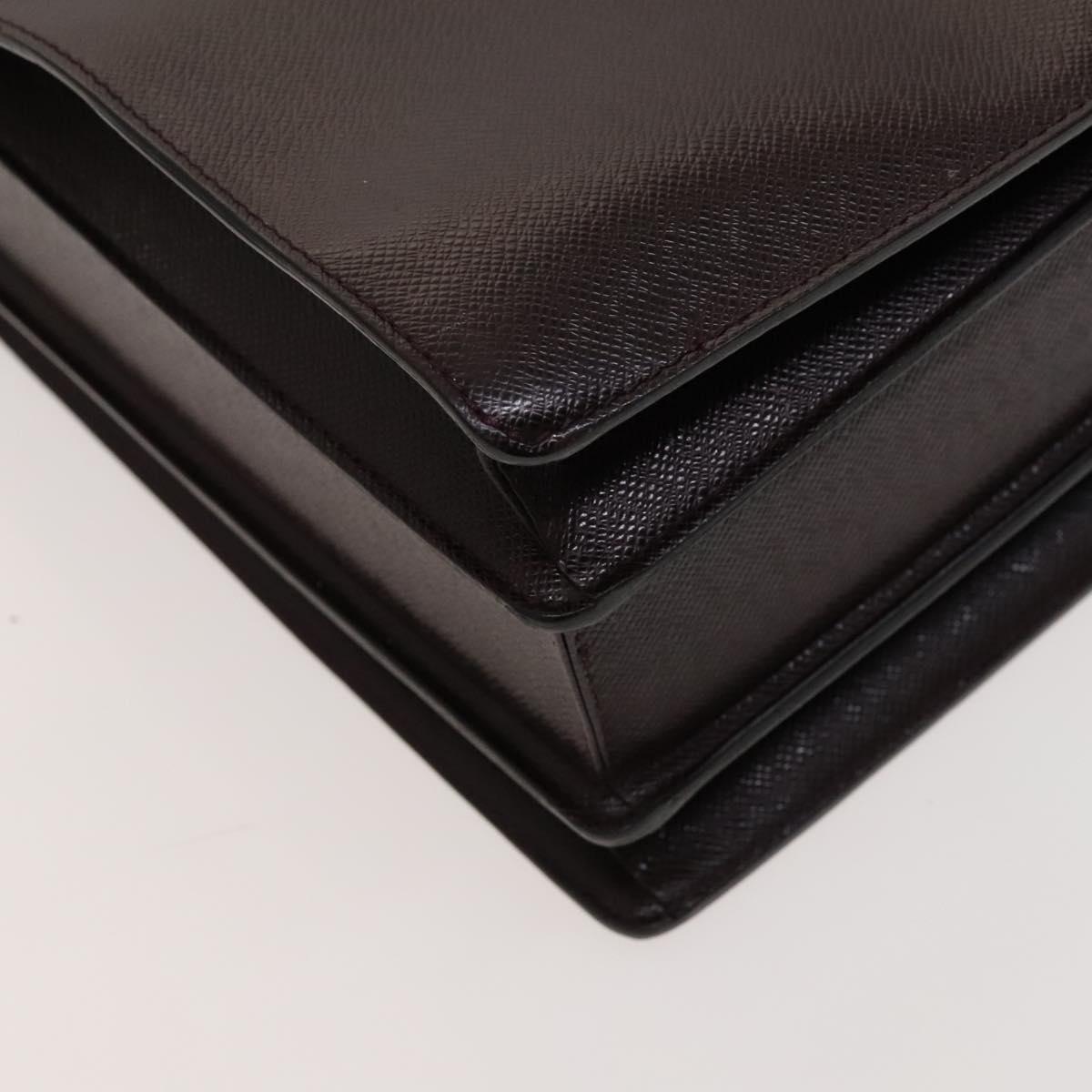 LOUIS VUITTON Taiga Leather Ural Briefcase Acajou M30026 LV Auth bs25184