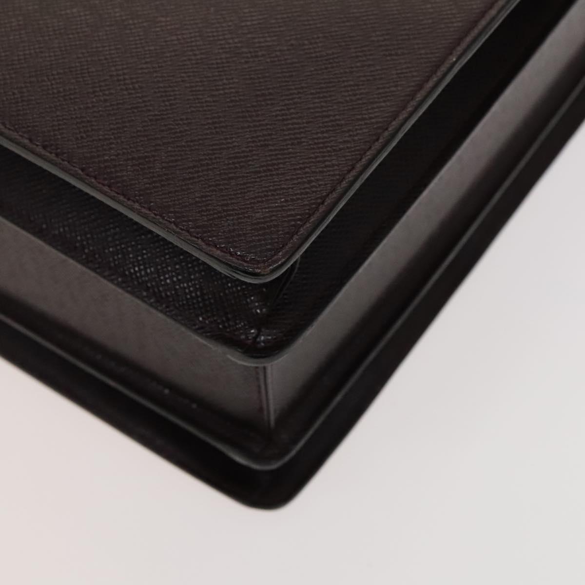 LOUIS VUITTON Taiga Leather Ural Briefcase Acajou M30026 LV Auth bs25184