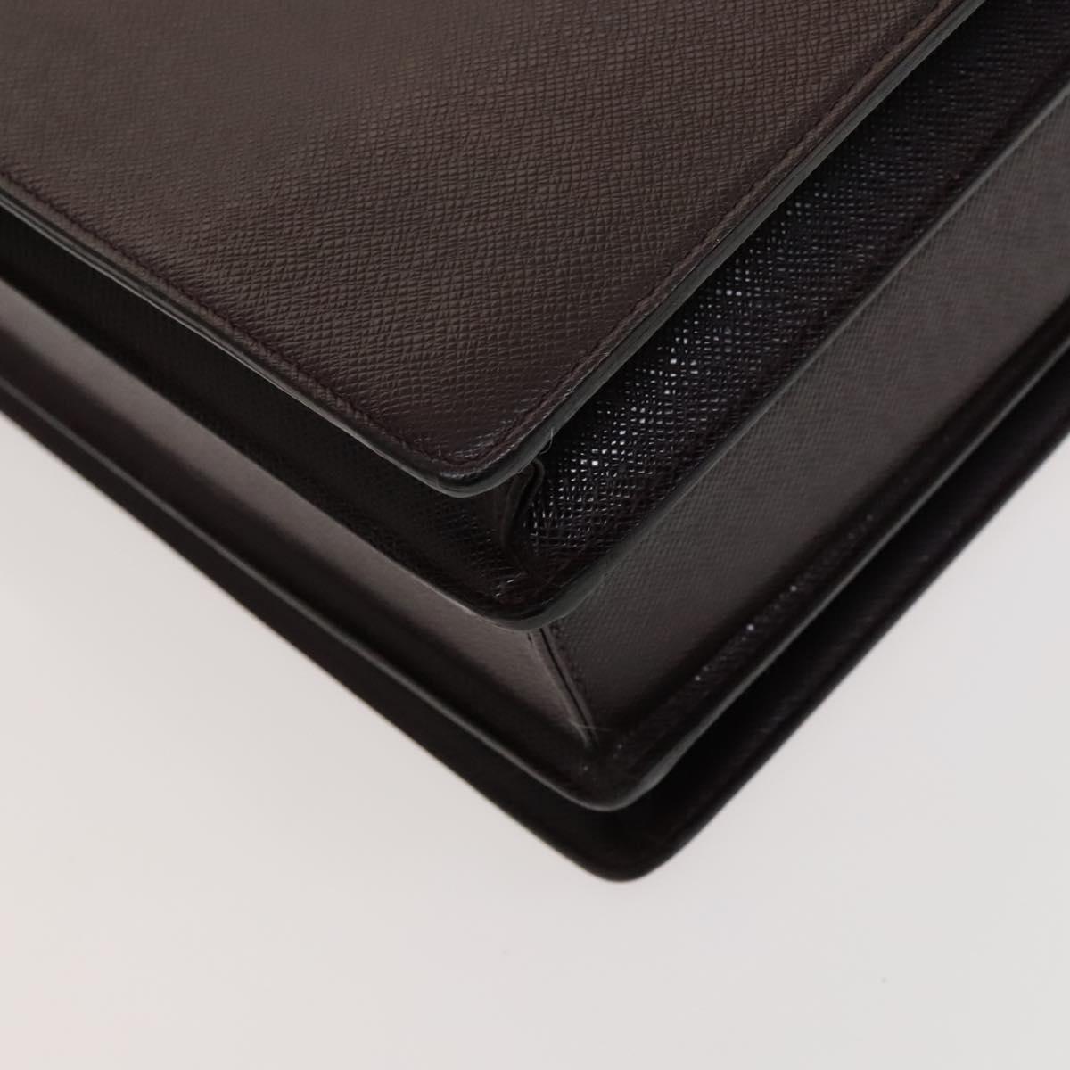 LOUIS VUITTON Taiga Leather Ural Briefcase Acajou M30026 LV Auth bs25184