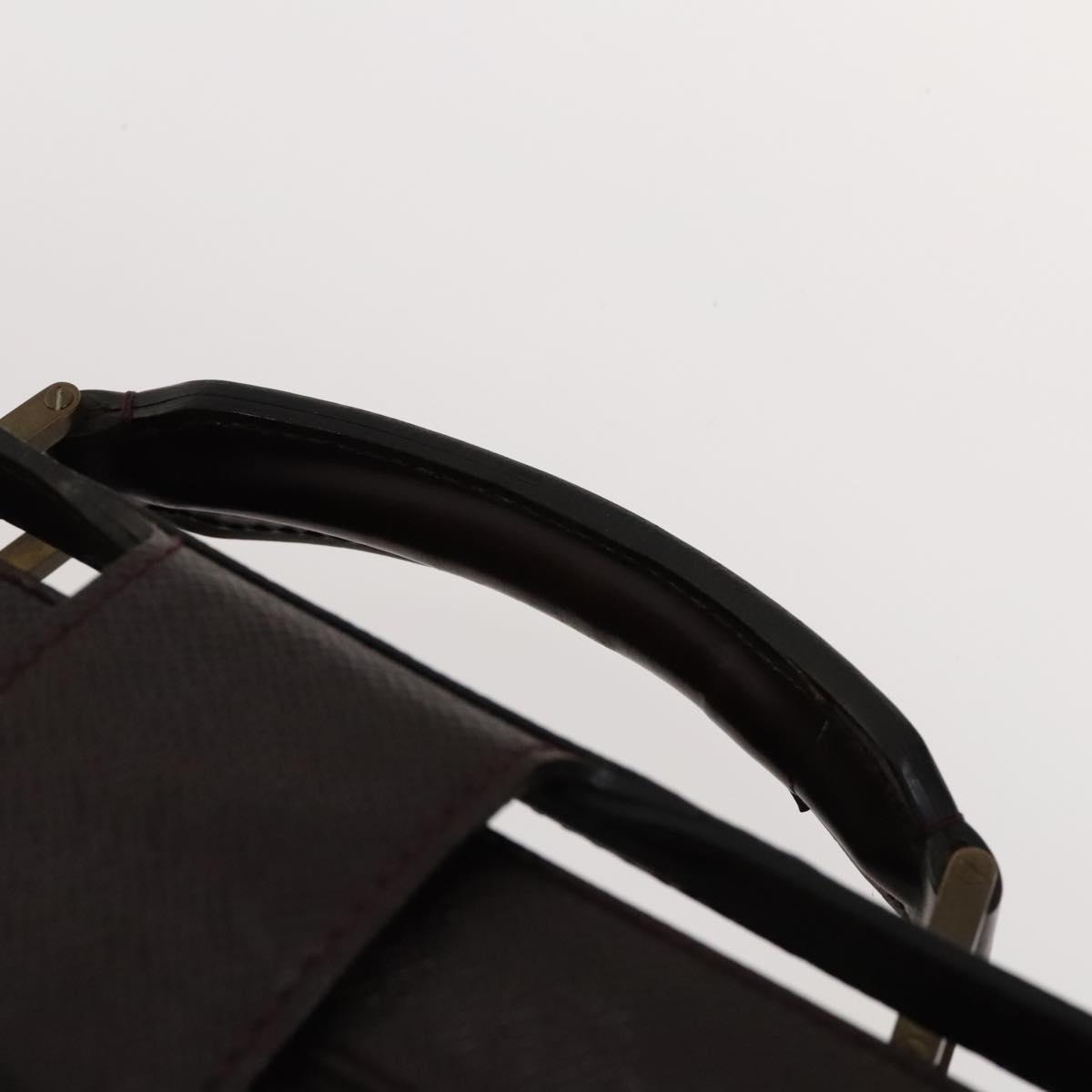 LOUIS VUITTON Taiga Leather Ural Briefcase Acajou M30026 LV Auth bs25184