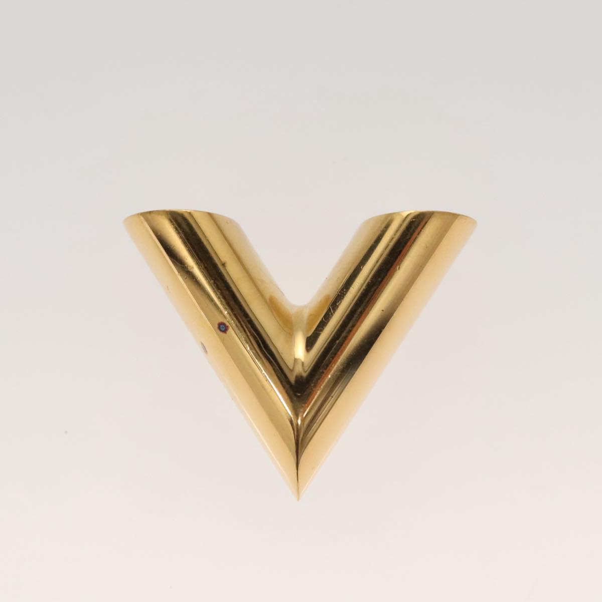 LOUIS VUITTON Essential V Necklace metal Gold MP1465 LV Auth bs25185