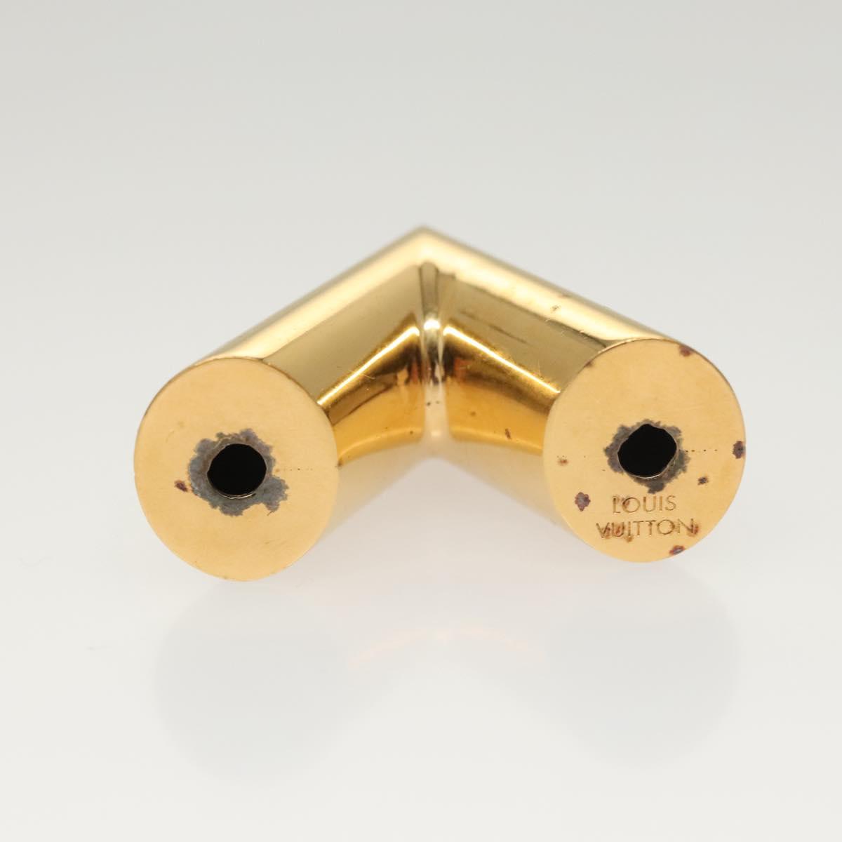 LOUIS VUITTON Essential V Necklace metal Gold MP1465 LV Auth bs25185