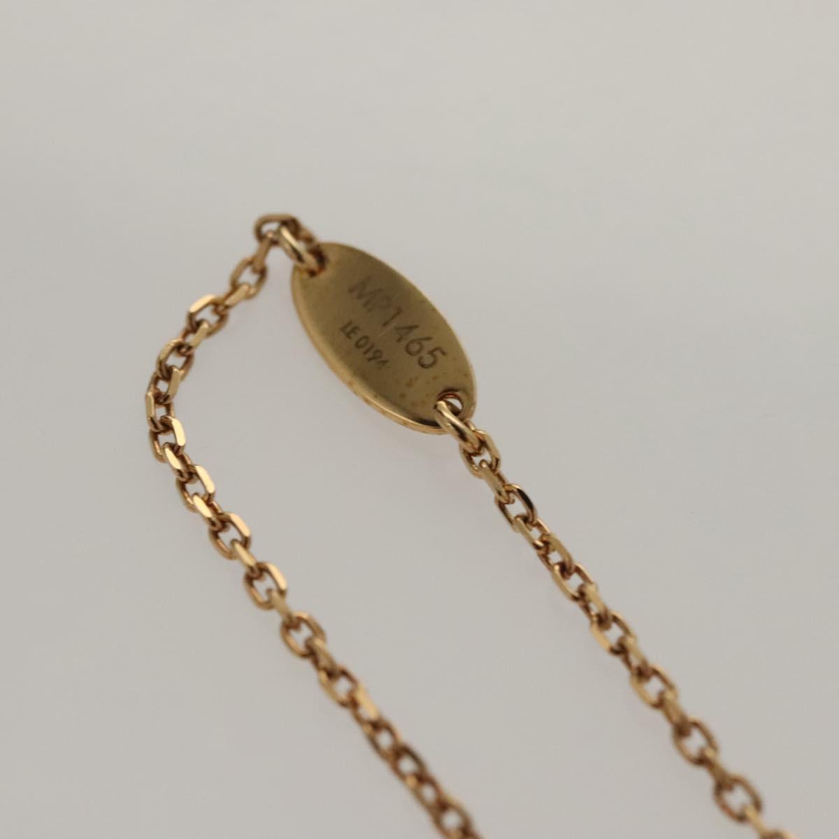 LOUIS VUITTON Essential V Necklace metal Gold MP1465 LV Auth bs25185