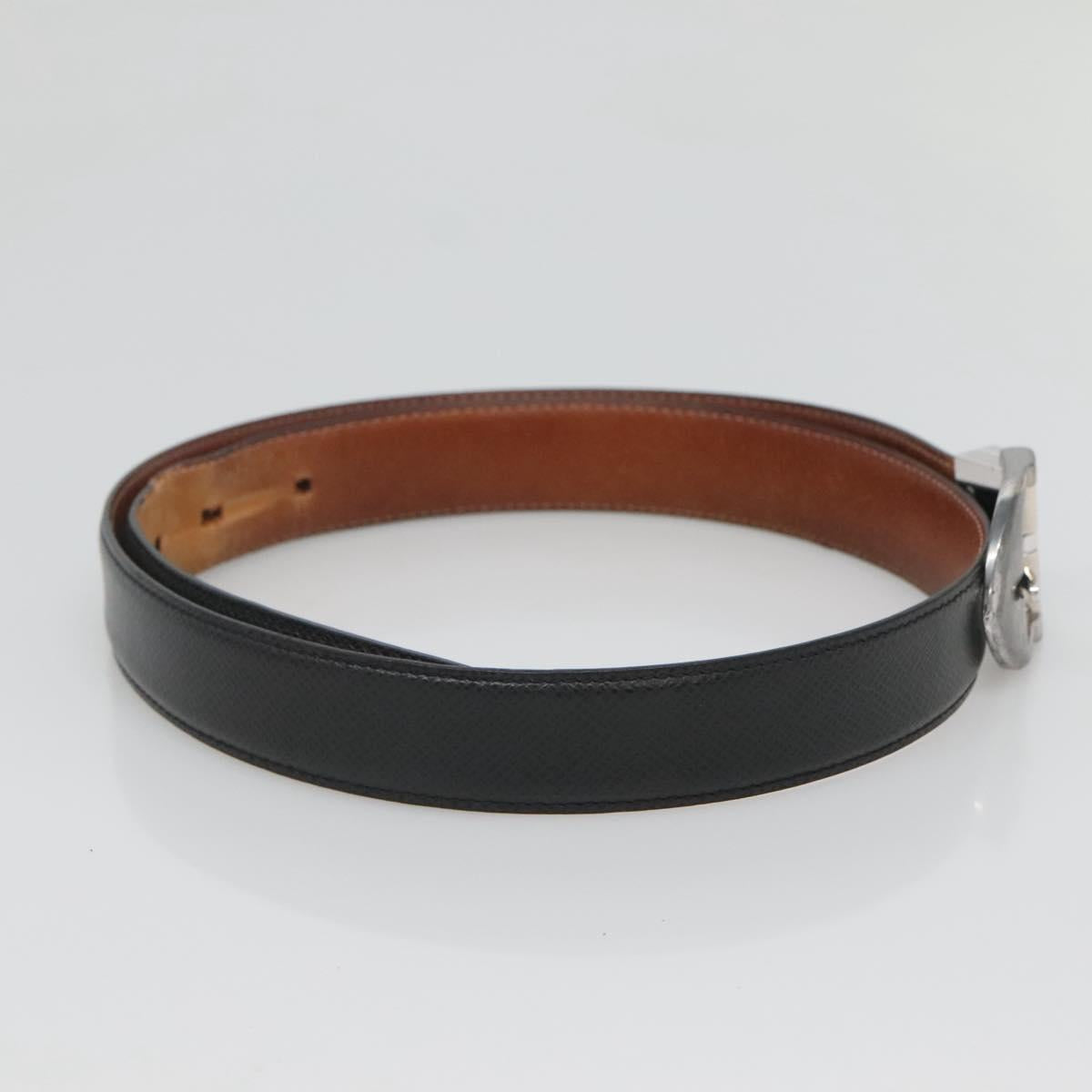 LOUIS VUITTON Taiga Ceinture Classic Belt 40.2"" Ardoise LV Auth bs25191