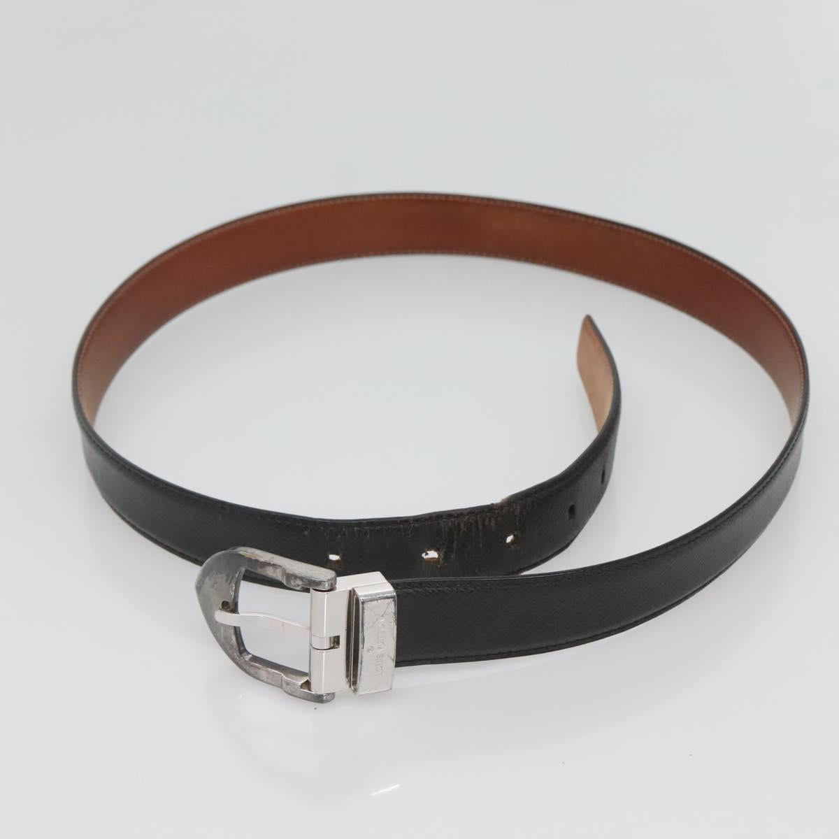LOUIS VUITTON Taiga Ceinture Classic Belt 40.2"" Ardoise LV Auth bs25191