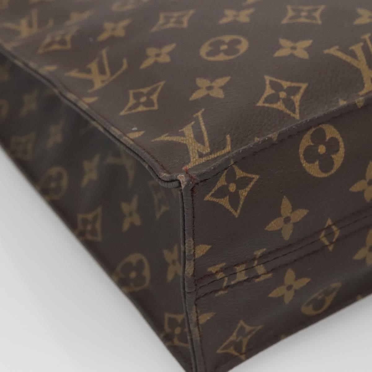 LOUIS VUITTON Monogram Sac Plat Hand Bag M51140 LV Auth bs25201
