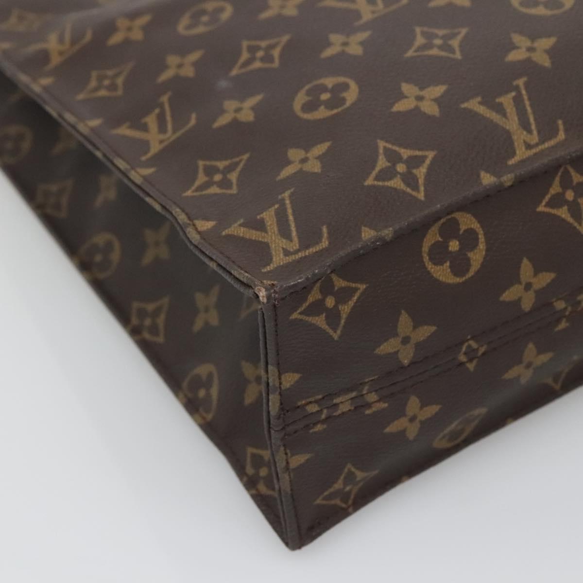 LOUIS VUITTON Monogram Sac Plat Hand Bag M51140 LV Auth bs25201
