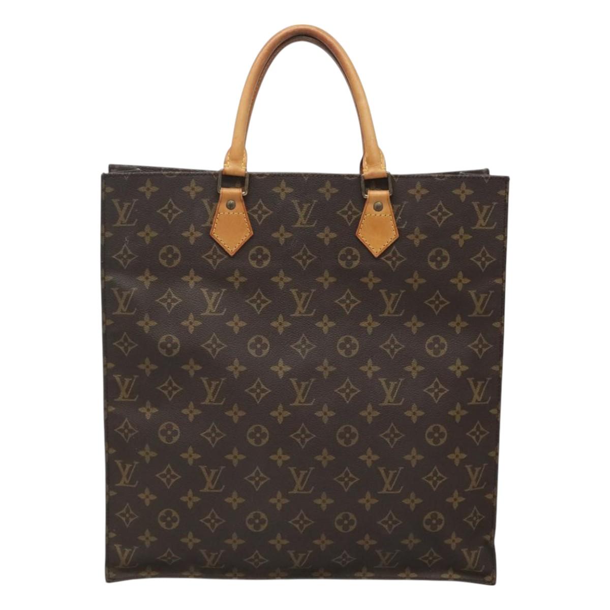 LOUIS VUITTON Monogram Sac Plat Hand Bag M51140 LV Auth bs25201