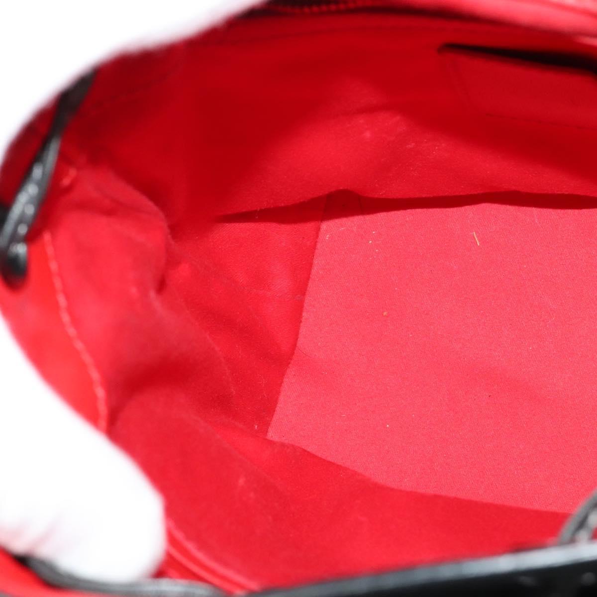 Christian Louboutin Backpack Leather Black Silver Auth bs25217