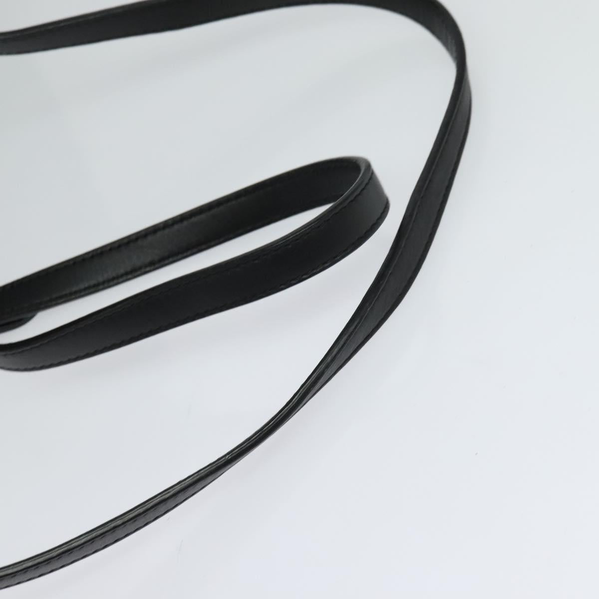 Christian Louboutin Backpack Leather Black Silver Auth bs25217