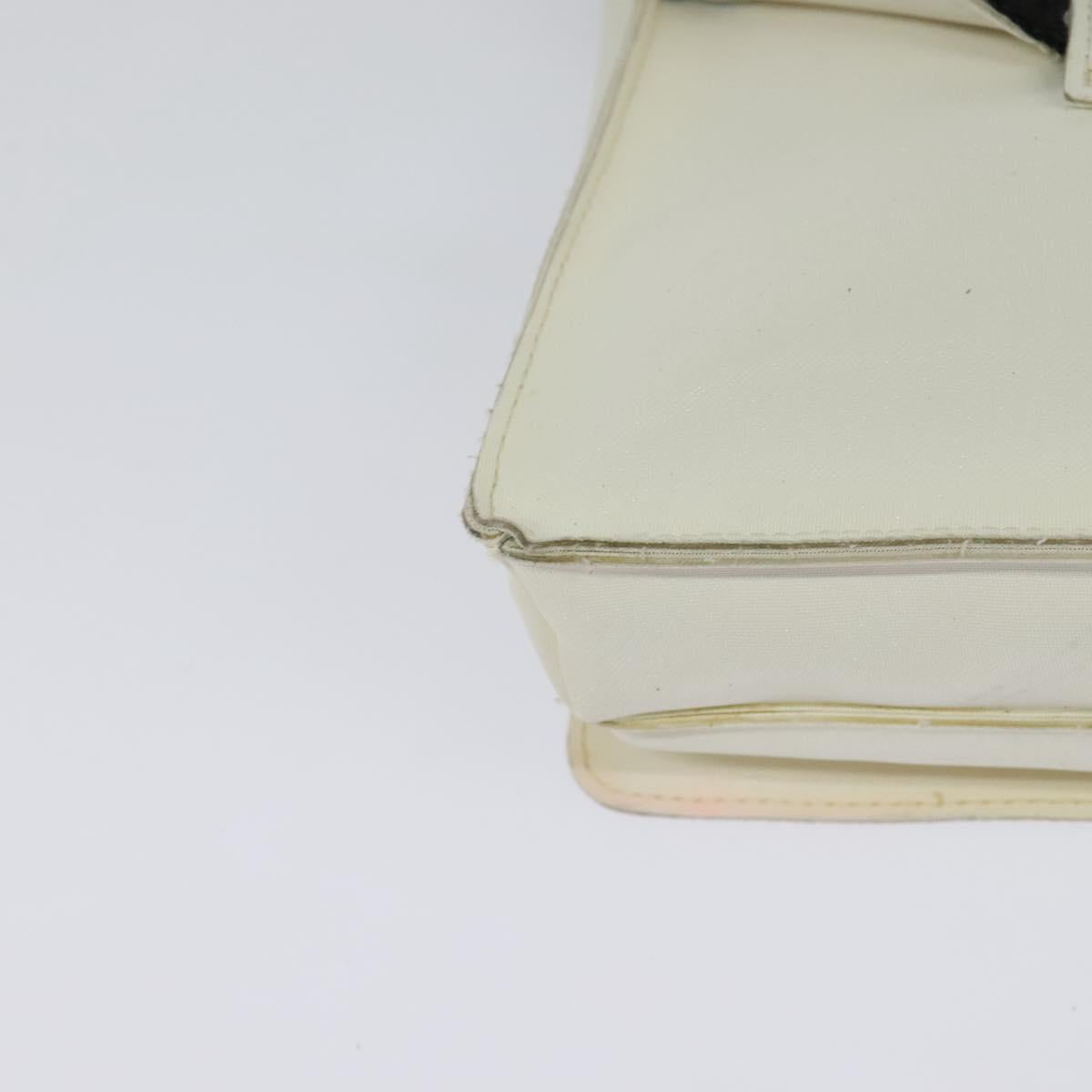 CHANEL Waist Bag Nylon White CC Auth bs25229