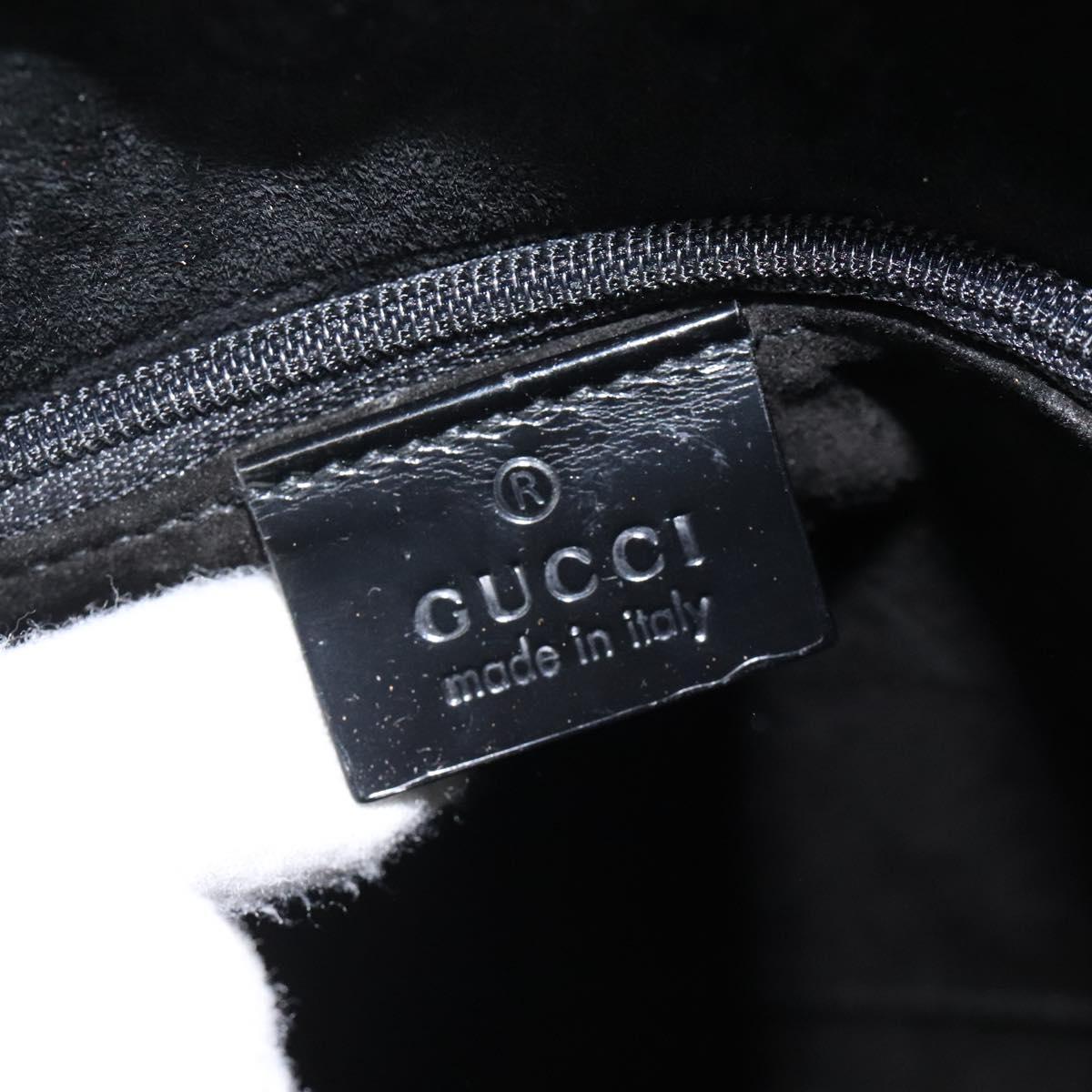 GUCCI GG Canvas Shoulder Bag Black Silver 001 3738 001998 Auth bs25242