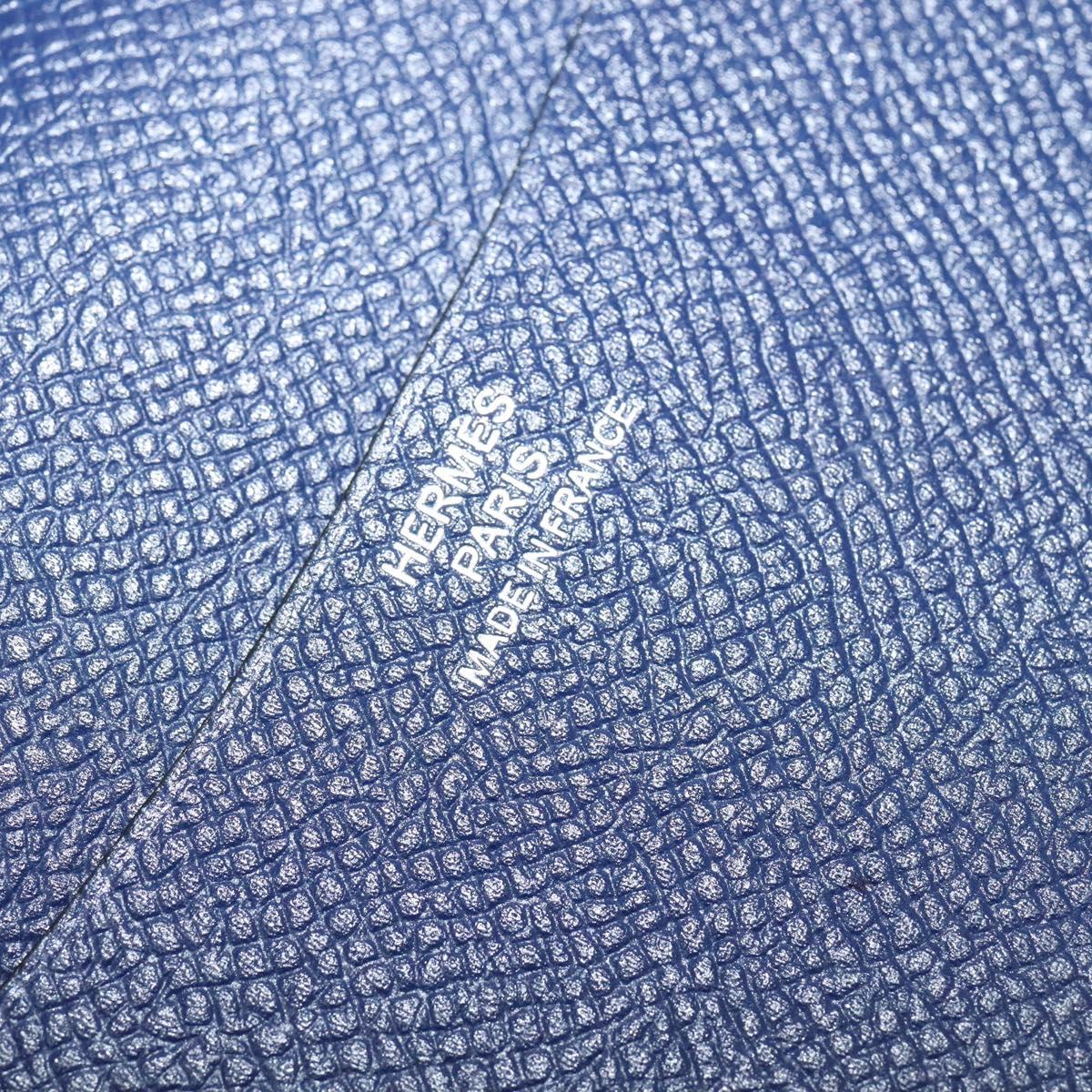 HERMES Day Planner Cover & Key Holder Leather 2Set Orange Brown Auth bs25280