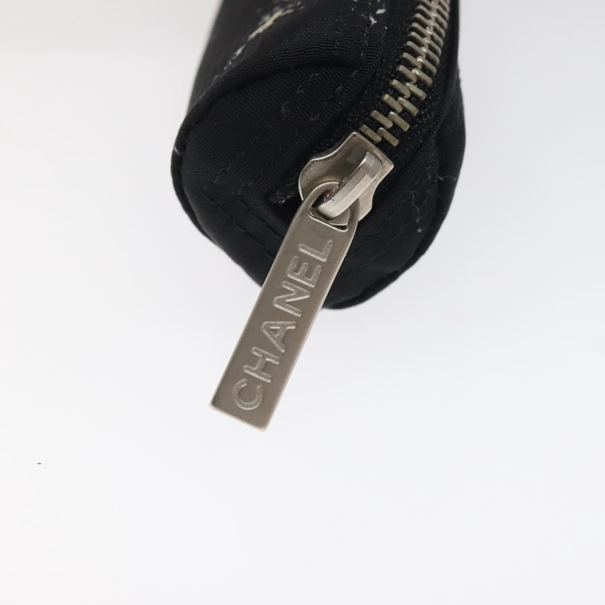 CHANEL Sunglass Case Pen Case Nylon Black CC Auth bs25281
