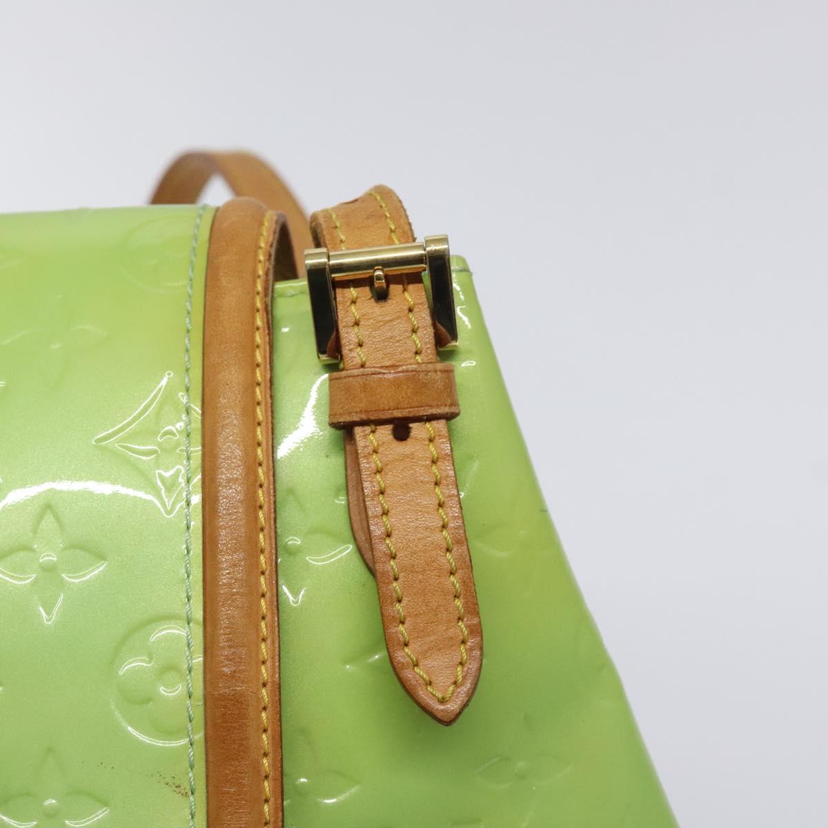 LOUIS VUITTON Monogram Vernis Biscayne Bay GM Bag Peppermint LV Auth bs25295