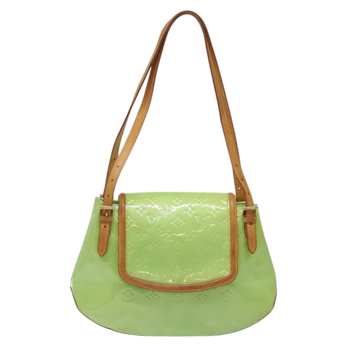 LOUIS VUITTON Monogram Vernis Biscayne Bay GM Bag Peppermint LV Auth bs25295