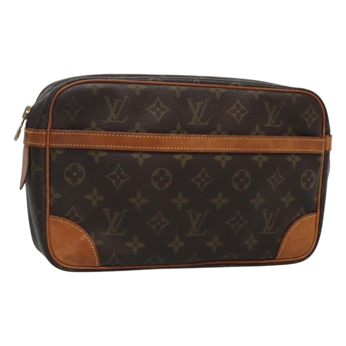 LOUIS VUITTON Monogram Compiegne 28 Clutch Bag M51845 LV Auth bs25306
