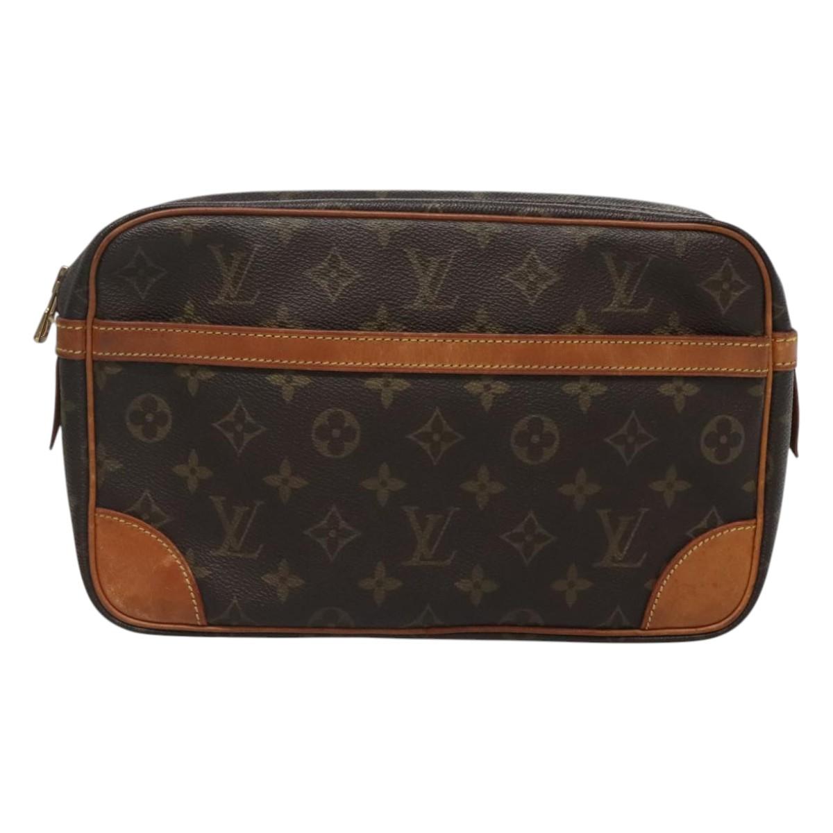 LOUIS VUITTON Monogram Compiegne 28 Clutch Bag M51845 LV Auth bs25306