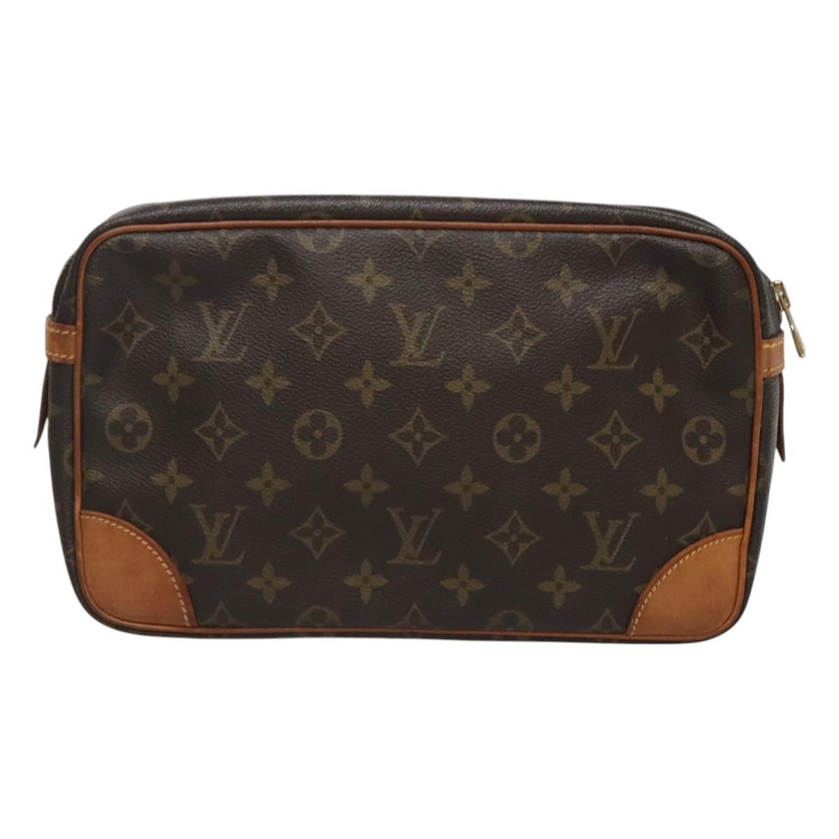 LOUIS VUITTON Monogram Compiegne 28 Clutch Bag M51845 LV Auth bs25306