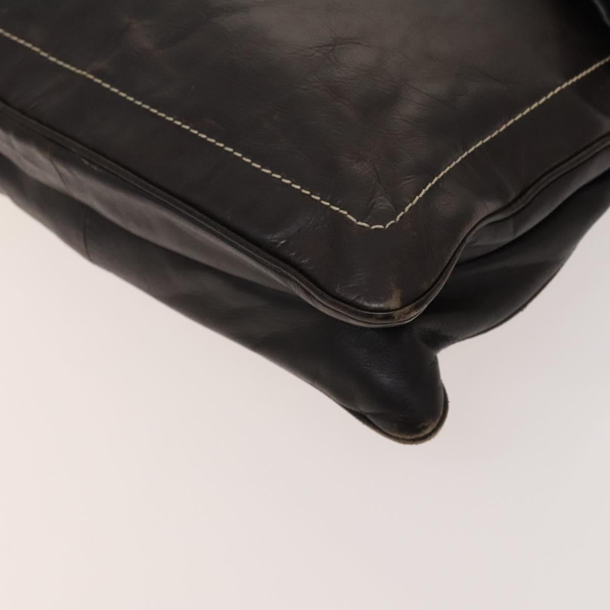 BALLY Shoulder Bag Leather Brown Auth bs25320