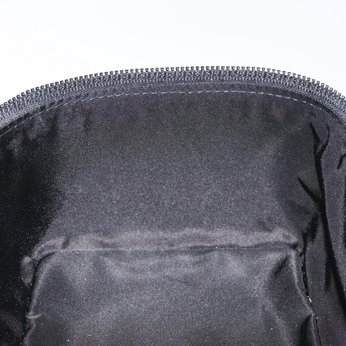 Christian Dior Trotter Canvas Vanity Pouch Black Silver Auth bs25322