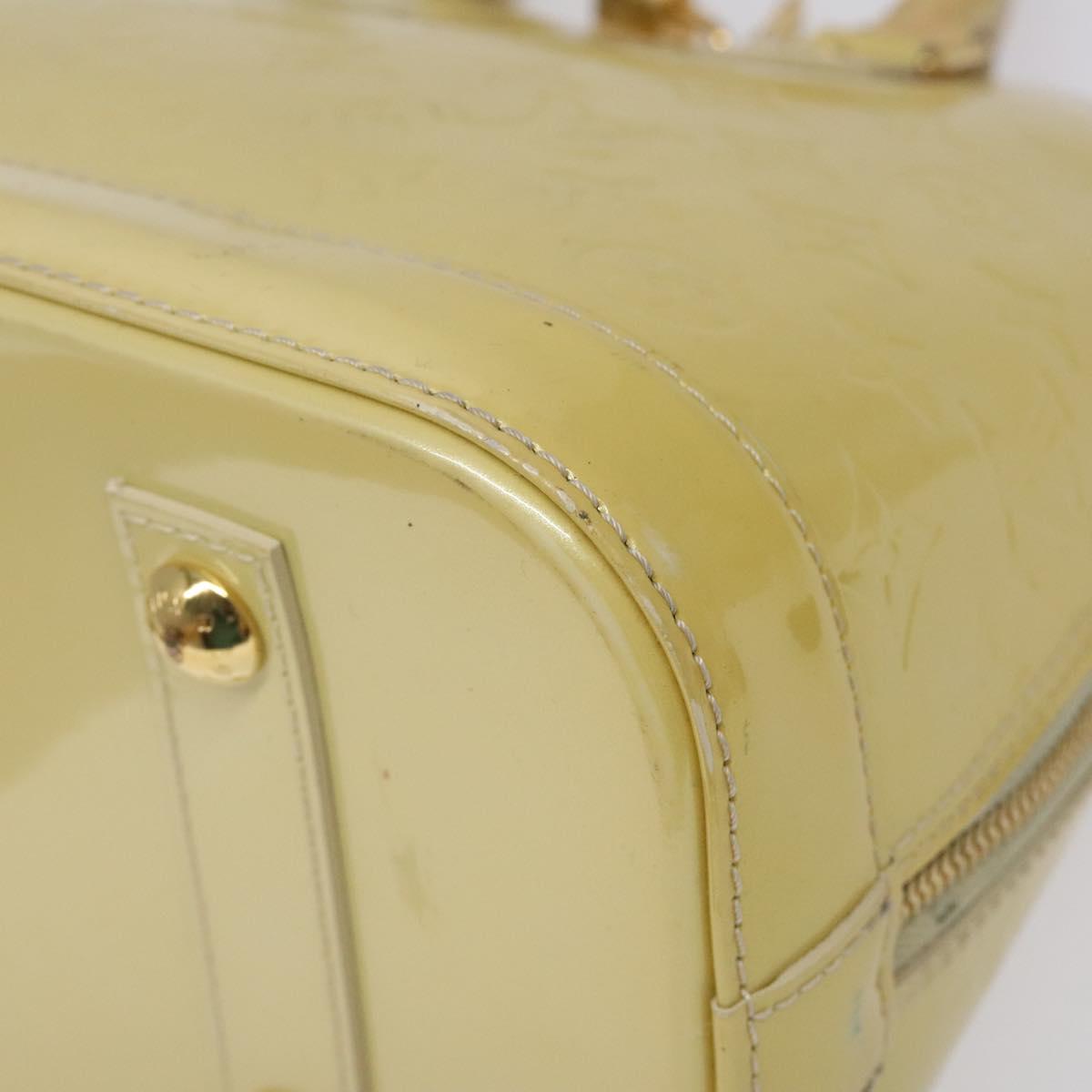 LOUIS VUITTON Monogram Vernis Alma PM Hand Bag Broncorail M91445 LV Auth bs25326
