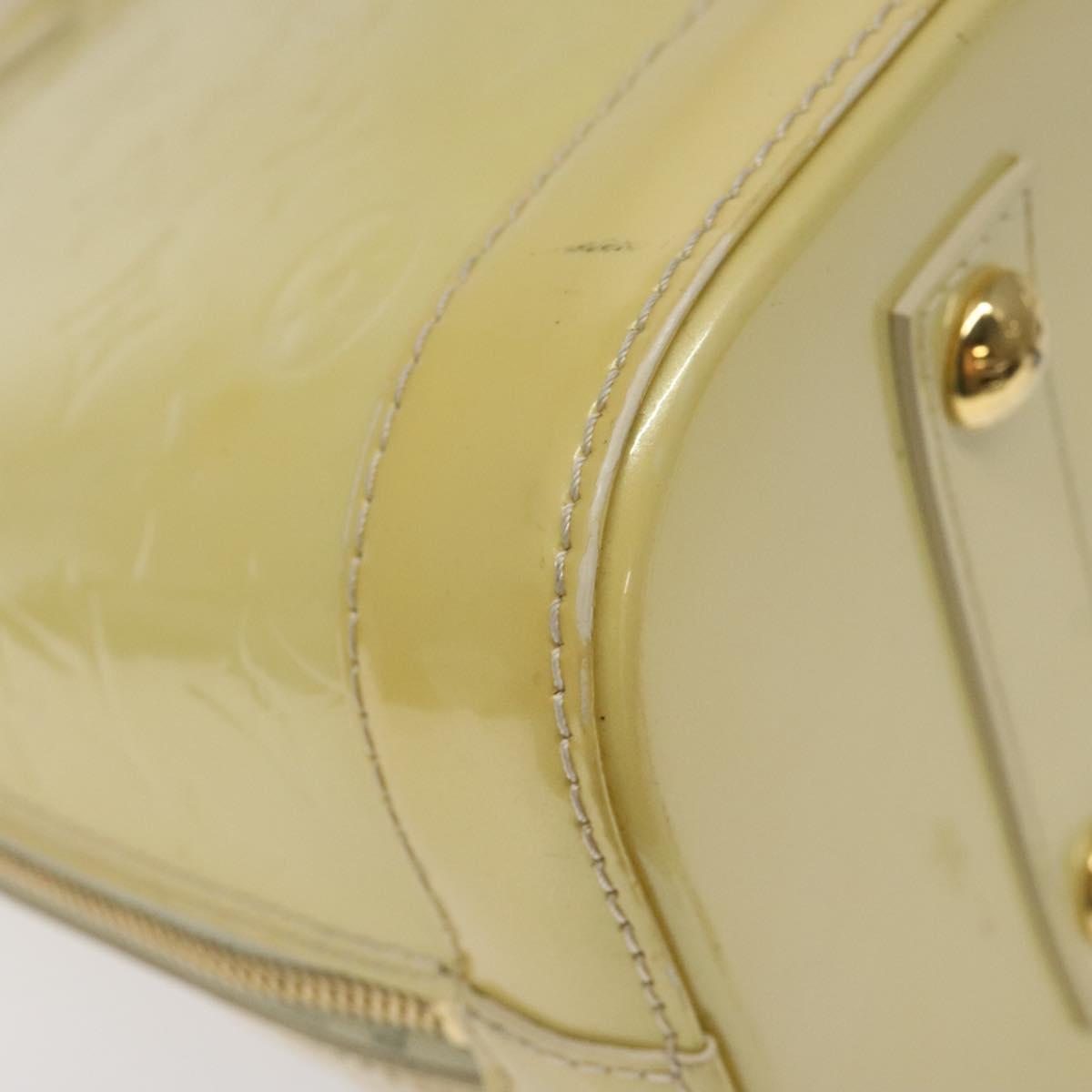 LOUIS VUITTON Monogram Vernis Alma PM Hand Bag Broncorail M91445 LV Auth bs25326