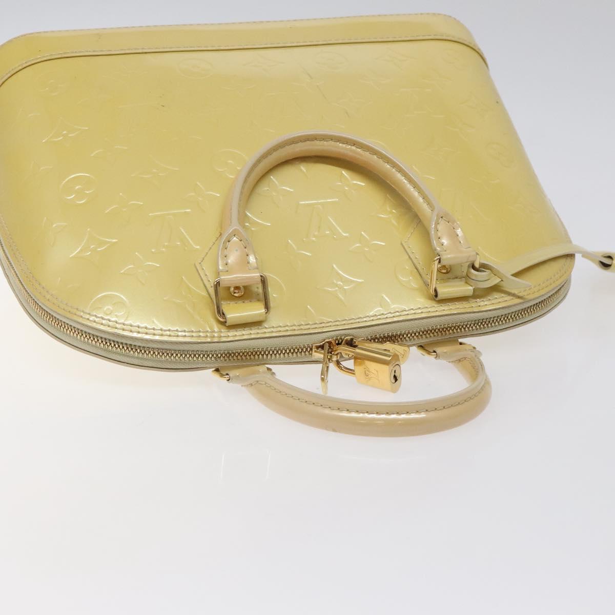 LOUIS VUITTON Monogram Vernis Alma PM Hand Bag Broncorail M91445 LV Auth bs25326