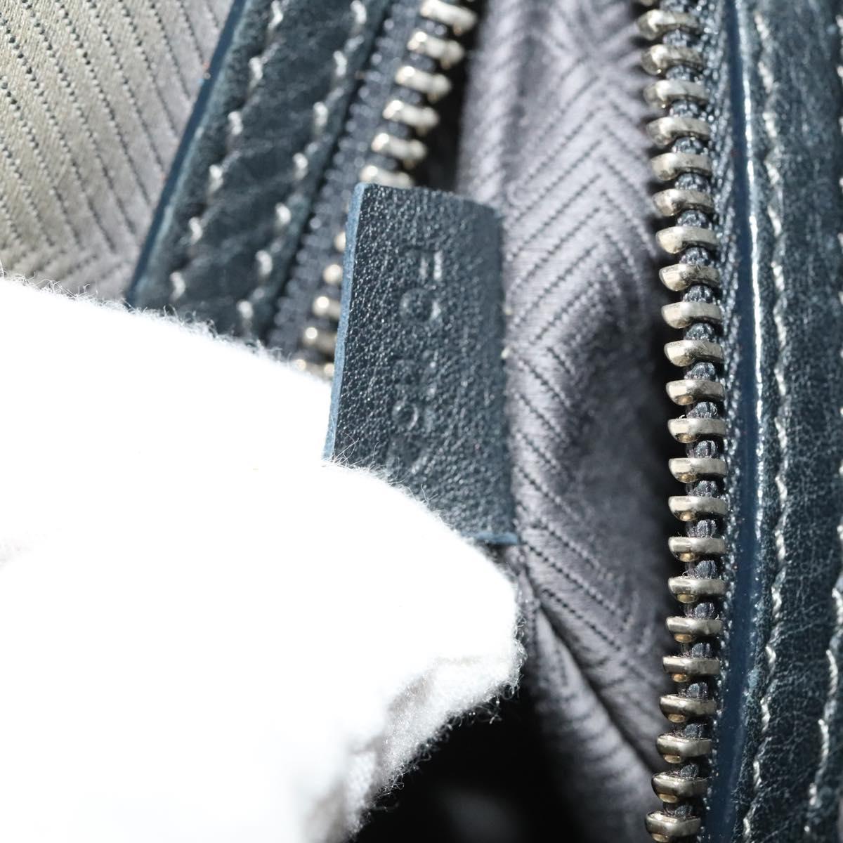 LOUIS VUITTON Naxos Stelios Shoulder Bag Leather Black M94205 LV Auth bs25333