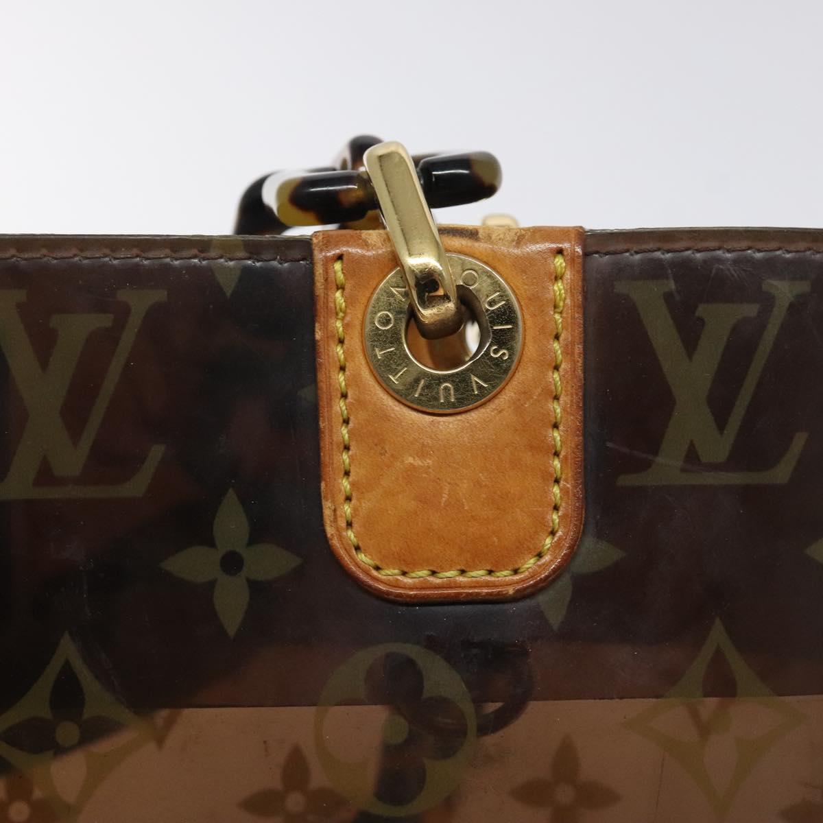 LOUIS VUITTON Monogram Vinyl Cava Amble PM Tote Bag Brown M92502 LV Auth bs25358