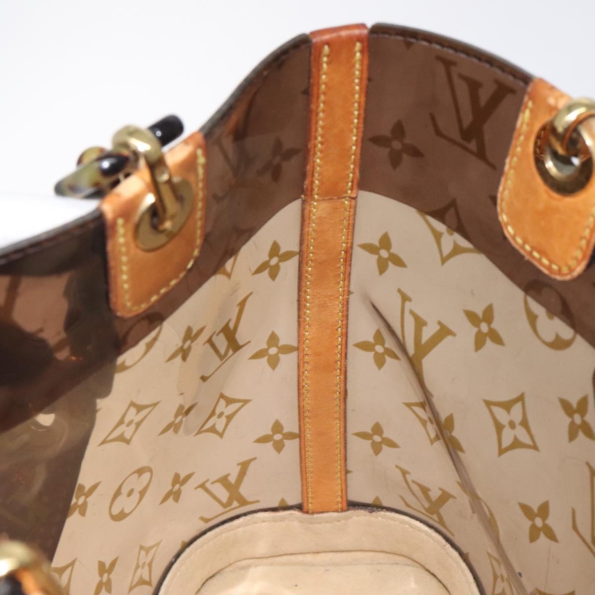 LOUIS VUITTON Monogram Vinyl Cava Amble PM Tote Bag Brown M92502 LV Auth bs25358