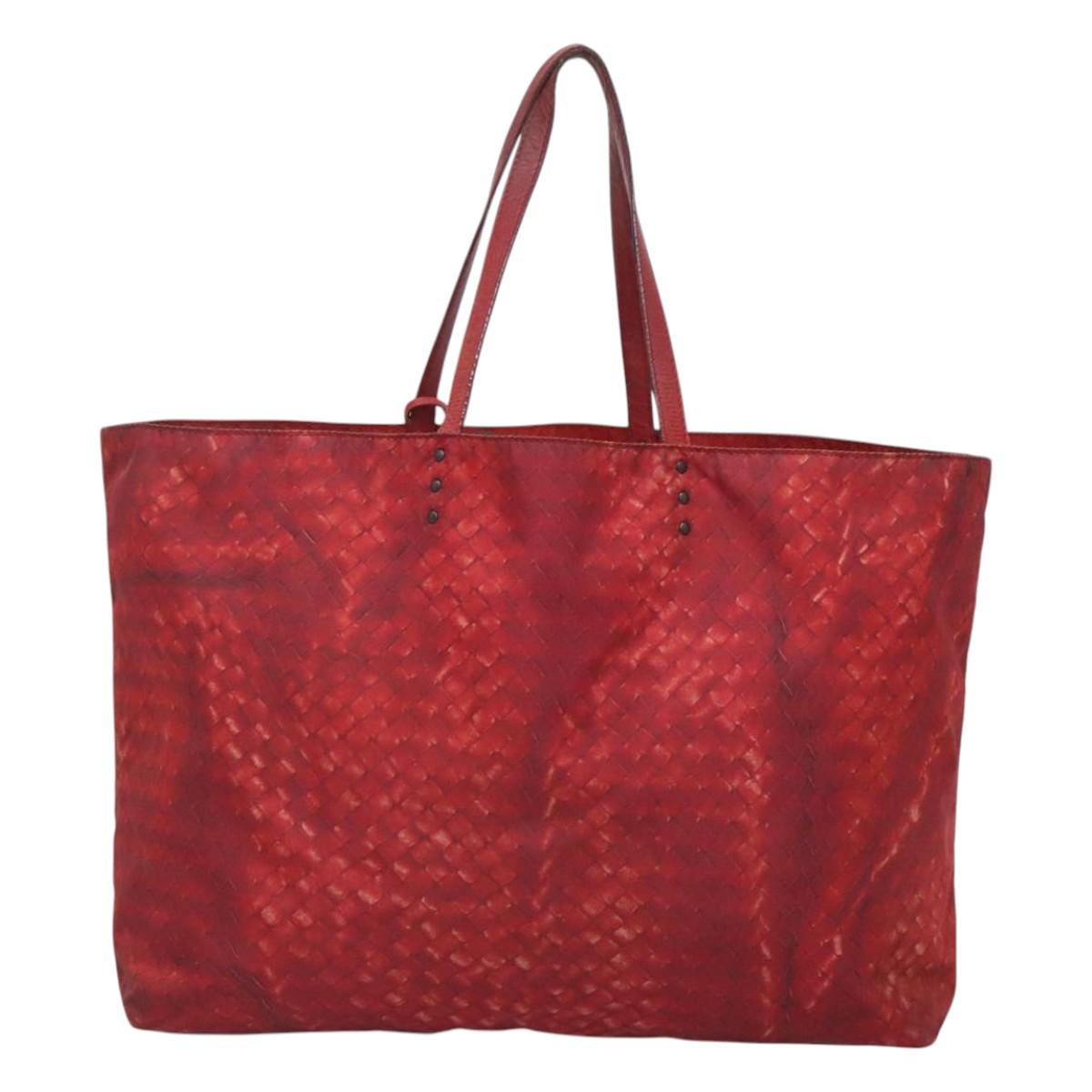 BOTTEGA VENETA Tote Bag Nylon Red Auth bs25362