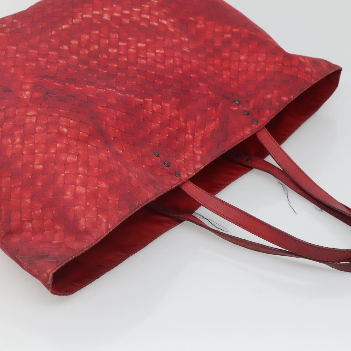 BOTTEGA VENETA Tote Bag Nylon Red Auth bs25362