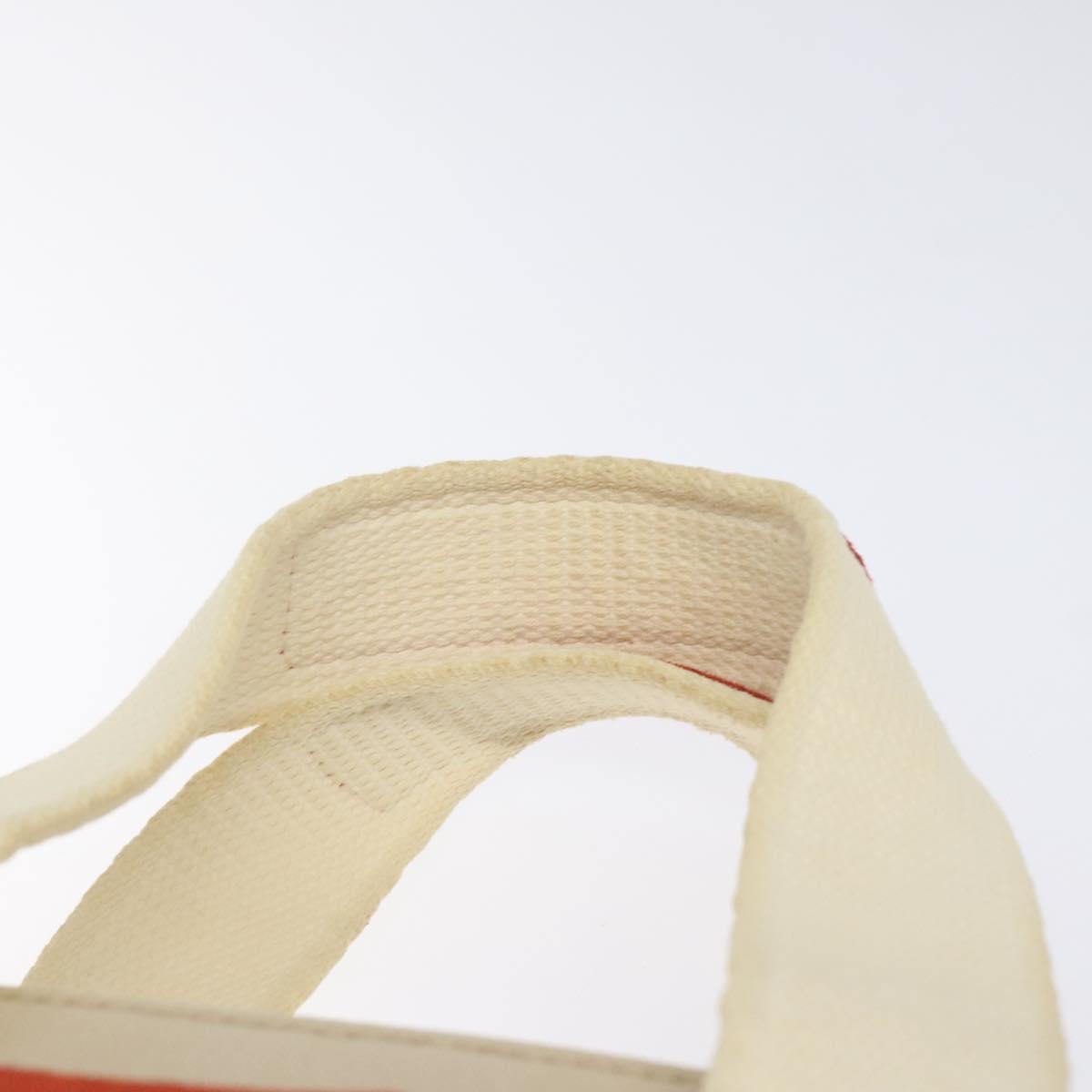 CHANEL Hand Bag Canvas Beige CC Auth bs25378