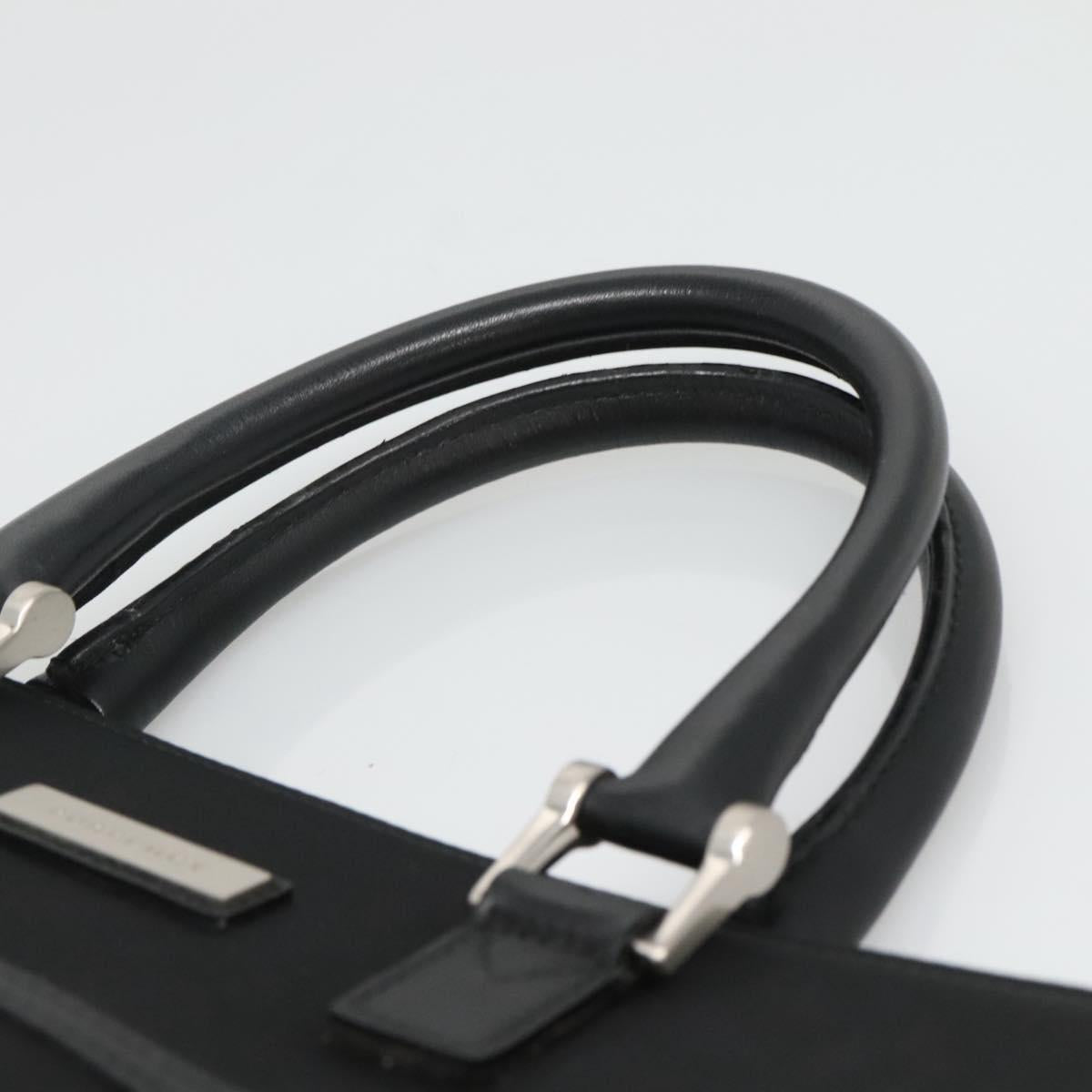 BURBERRY Hand Bag Nylon Black Silver Auth bs25429