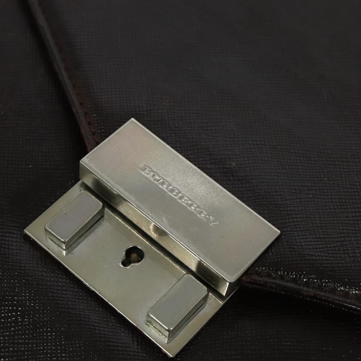 BURBERRY Business Bag Leather Brown Auth bs25430