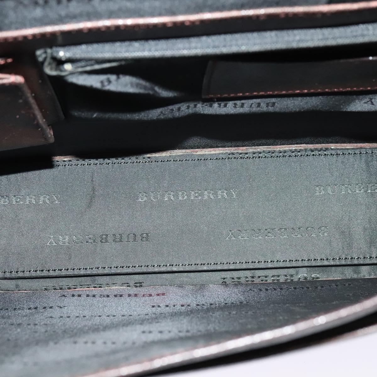 BURBERRY Business Bag Leather Brown Auth bs25430