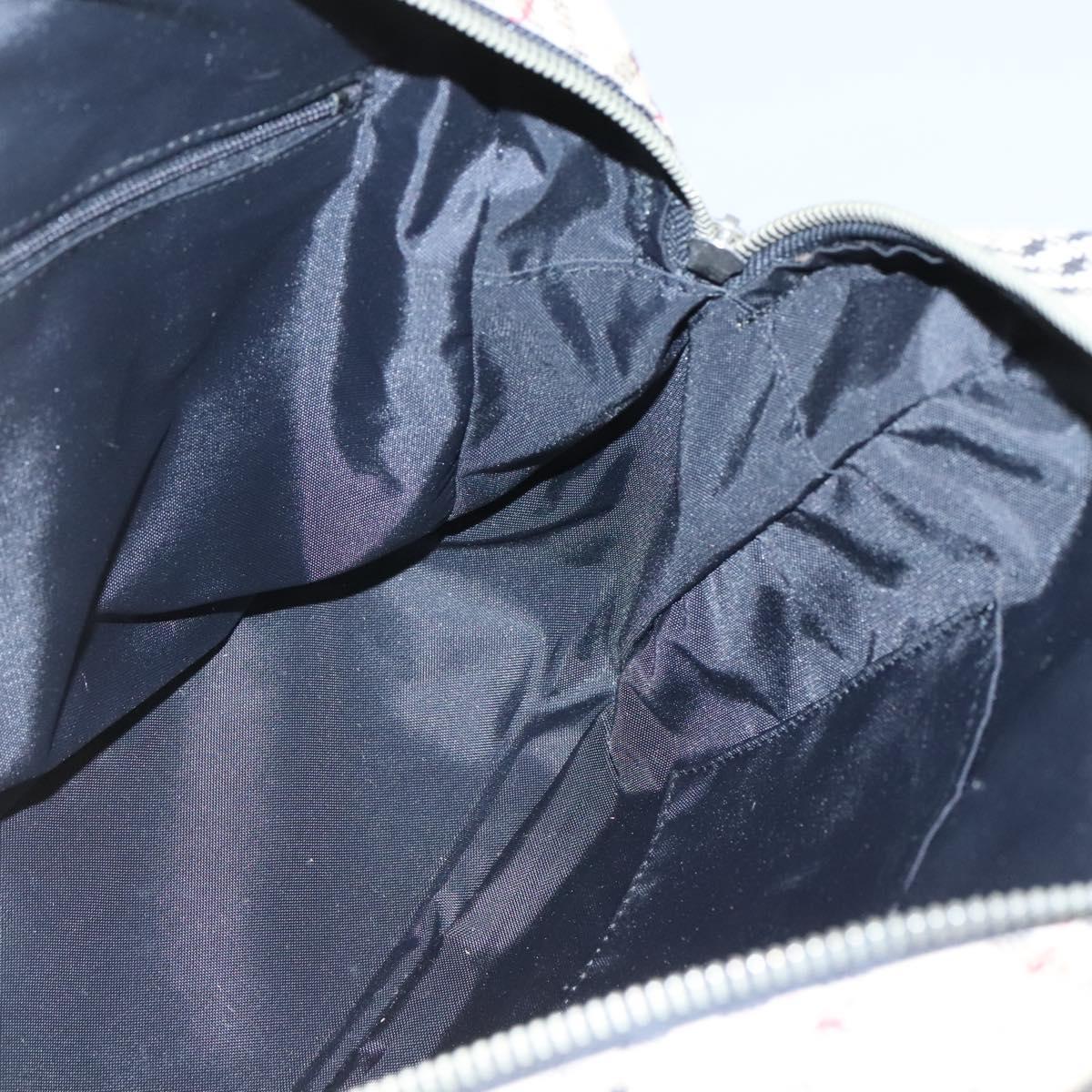 Burberrys Nova Check Blue Label Hand Bag Canvas Beige Auth bs25432