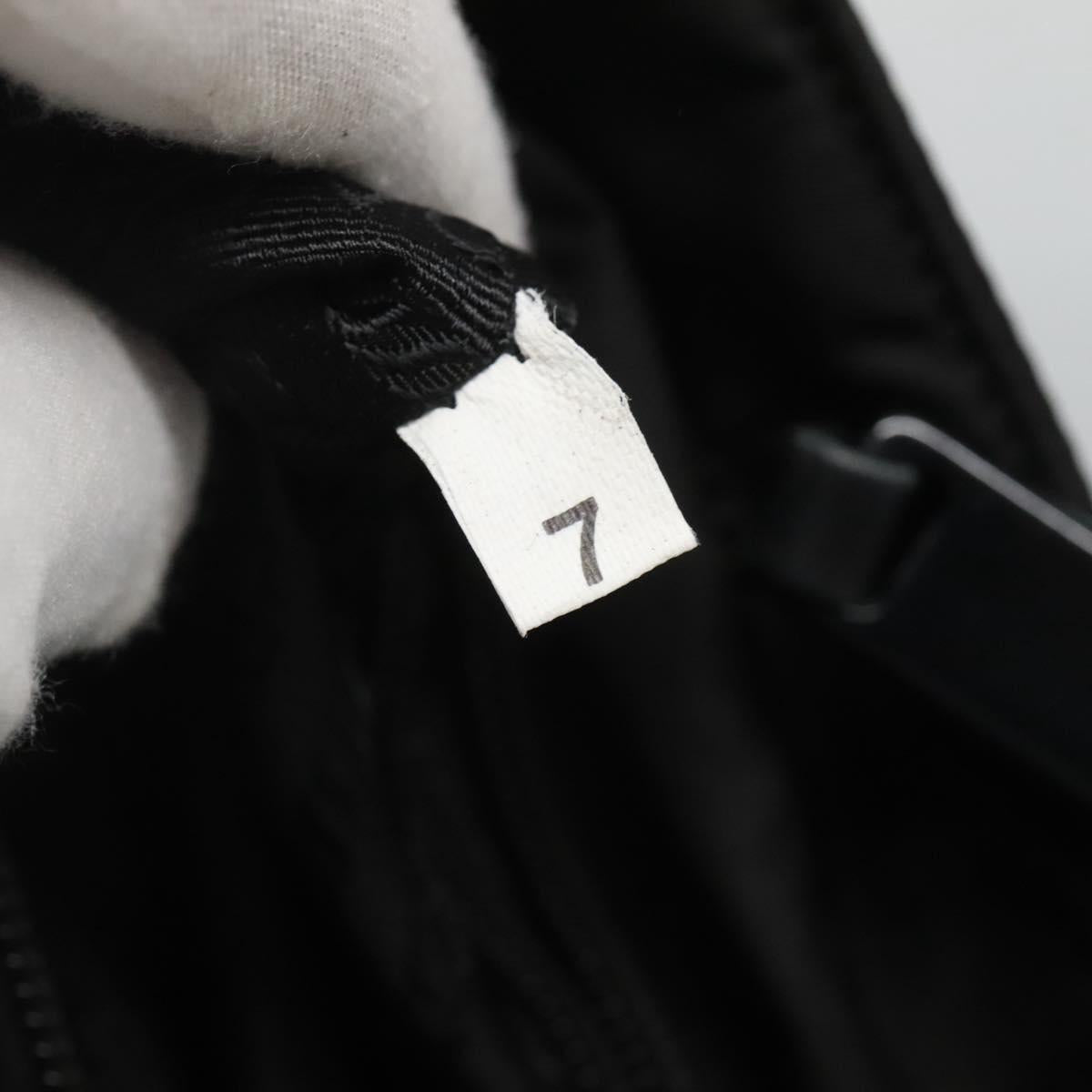 PRADA Chain Shoulder Bag Nylon Black Auth bs25437