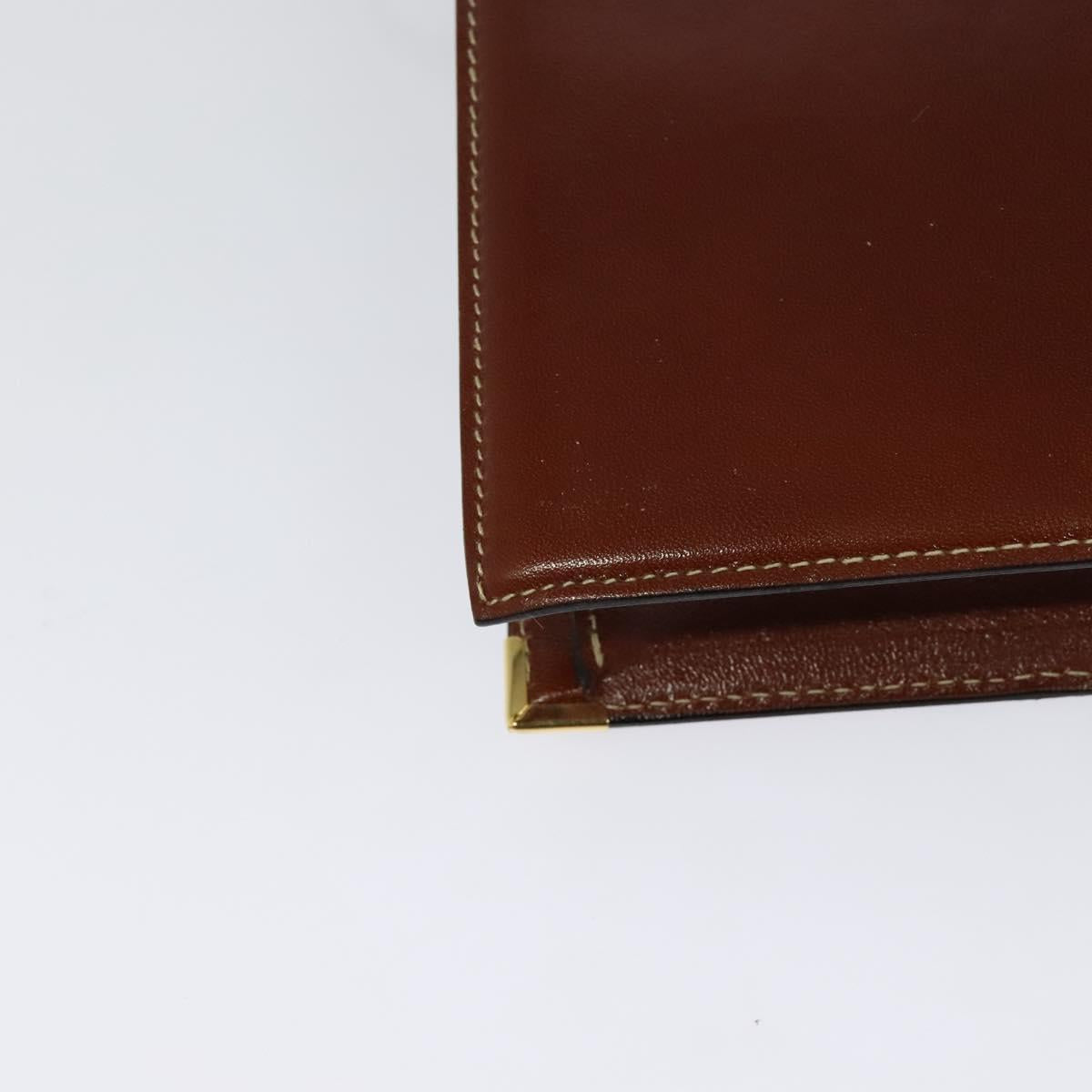 BALLY Shoulder Bag Leather Brown Auth bs25440