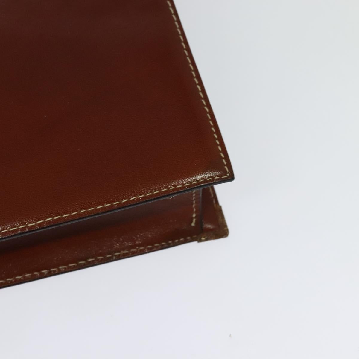 BALLY Shoulder Bag Leather Brown Auth bs25440