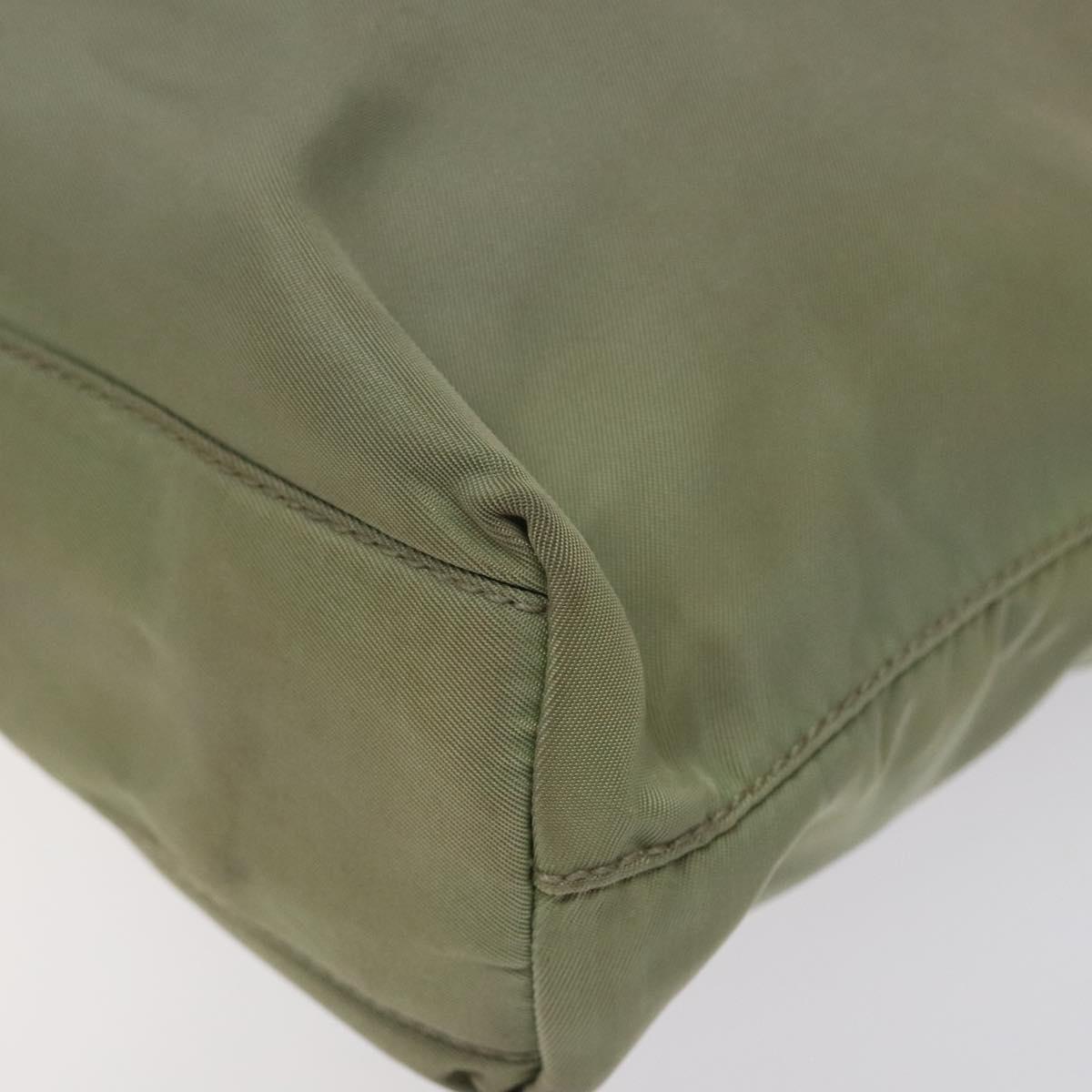 PRADA Hand Bag Nylon Khaki Auth bs25441